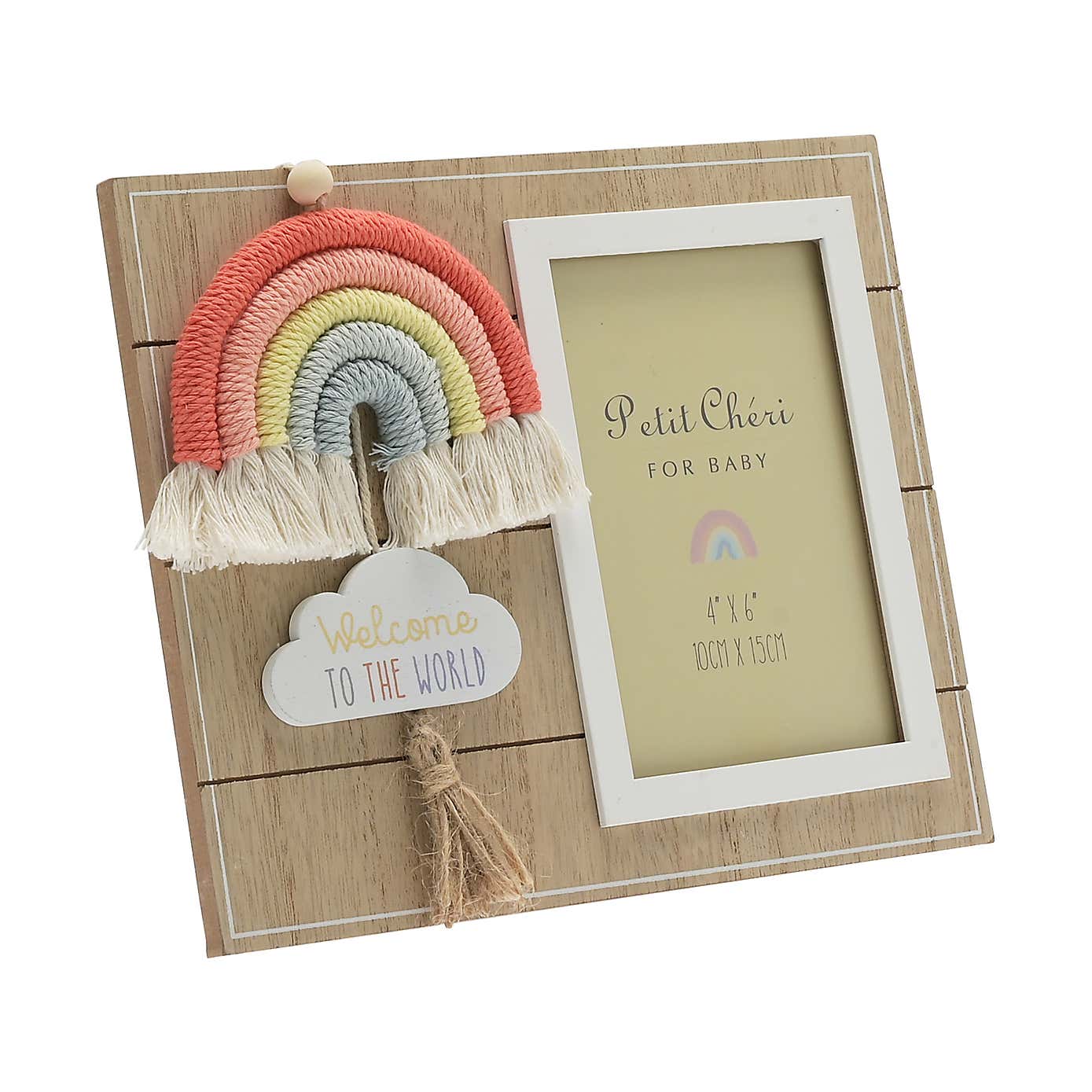 Petit Cheri Macrame Rainbow Photo Frame