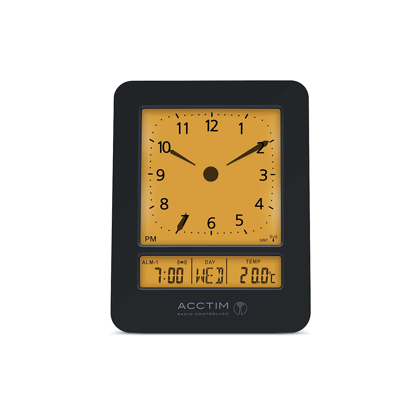 Acctim Sinclair Black Alarm Clock