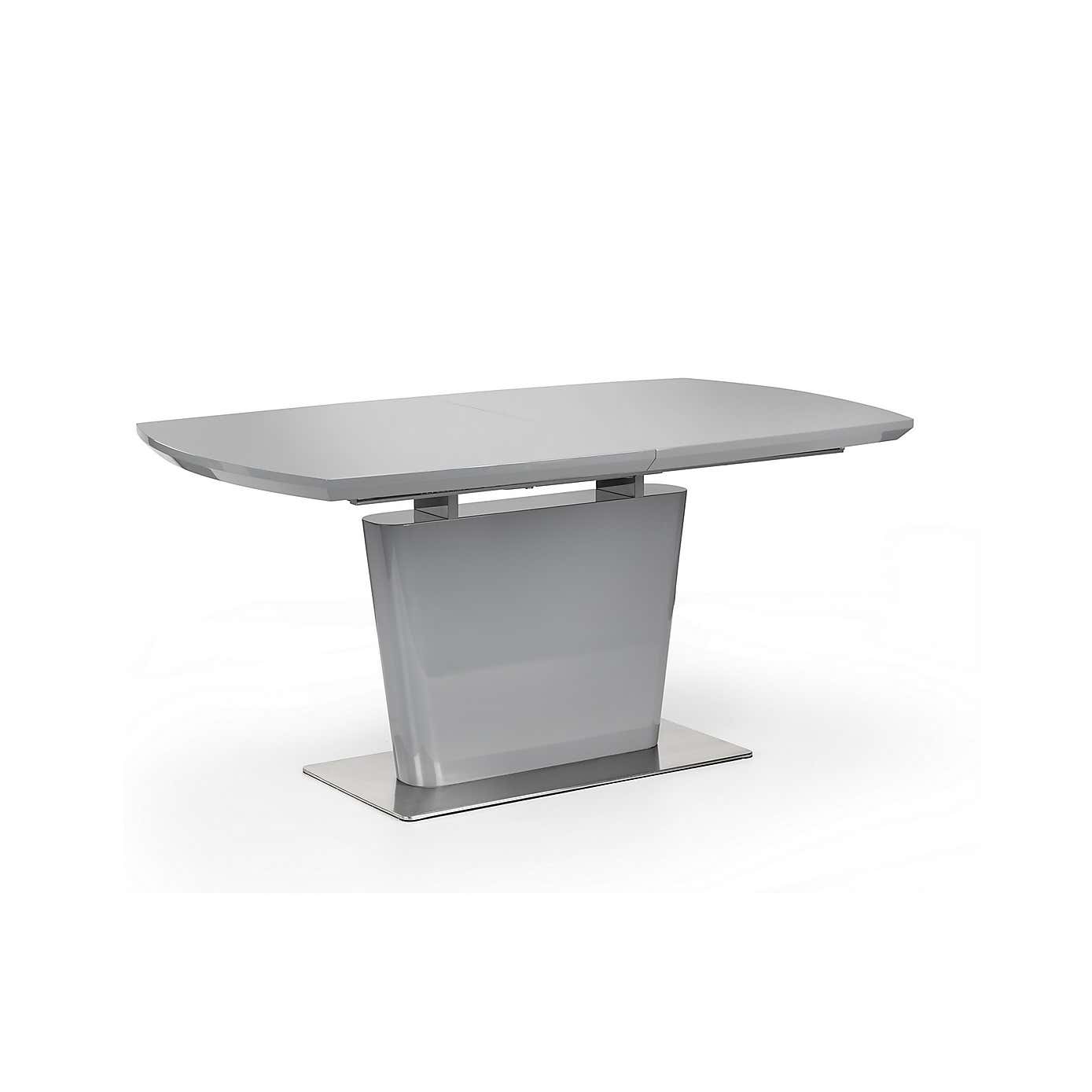 Como High Gloss Extendable Dining Table with 4 Dining Chairs