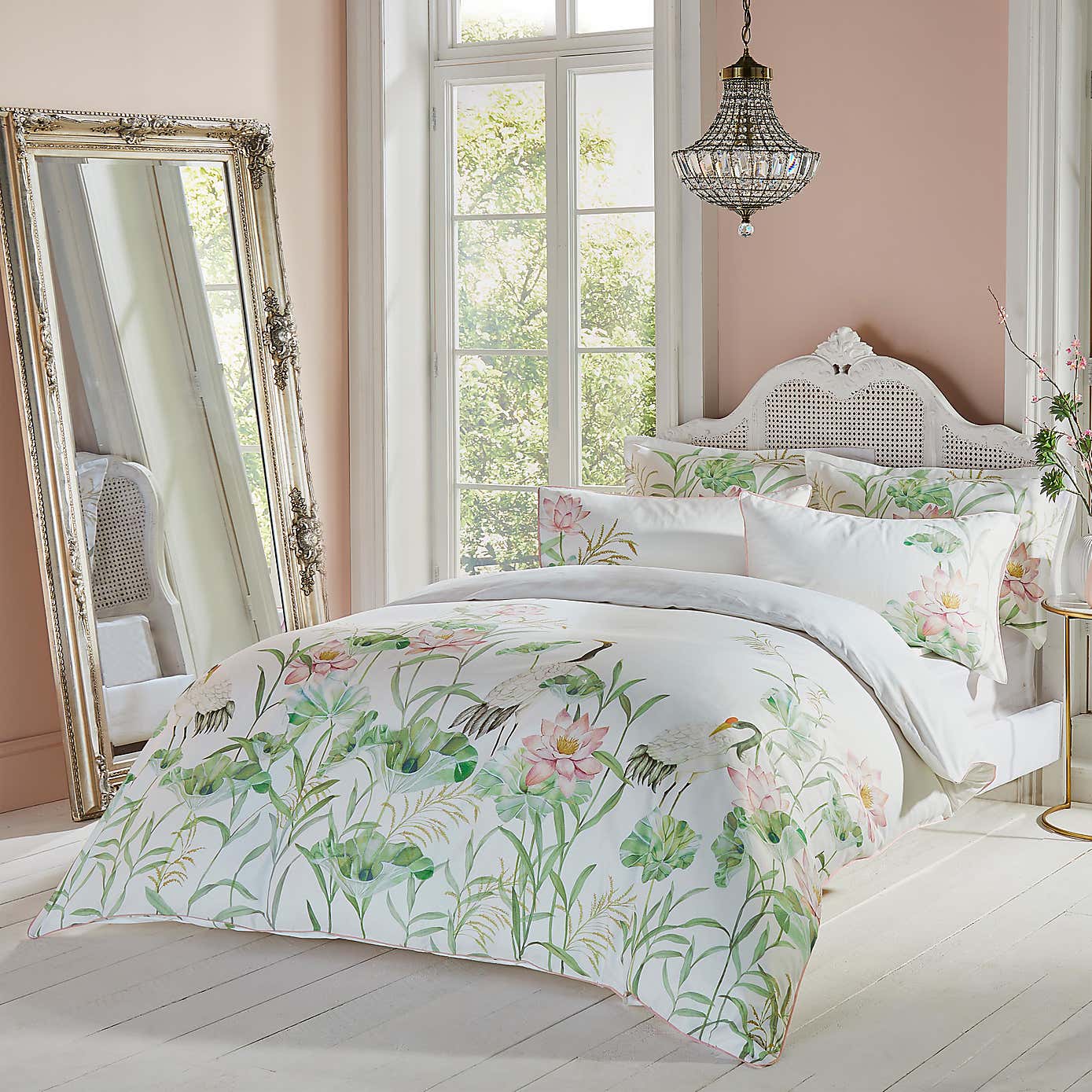 Holly Willoughby Lotus Garden 100% Cotton Duvet Cover and Pillowcase Set