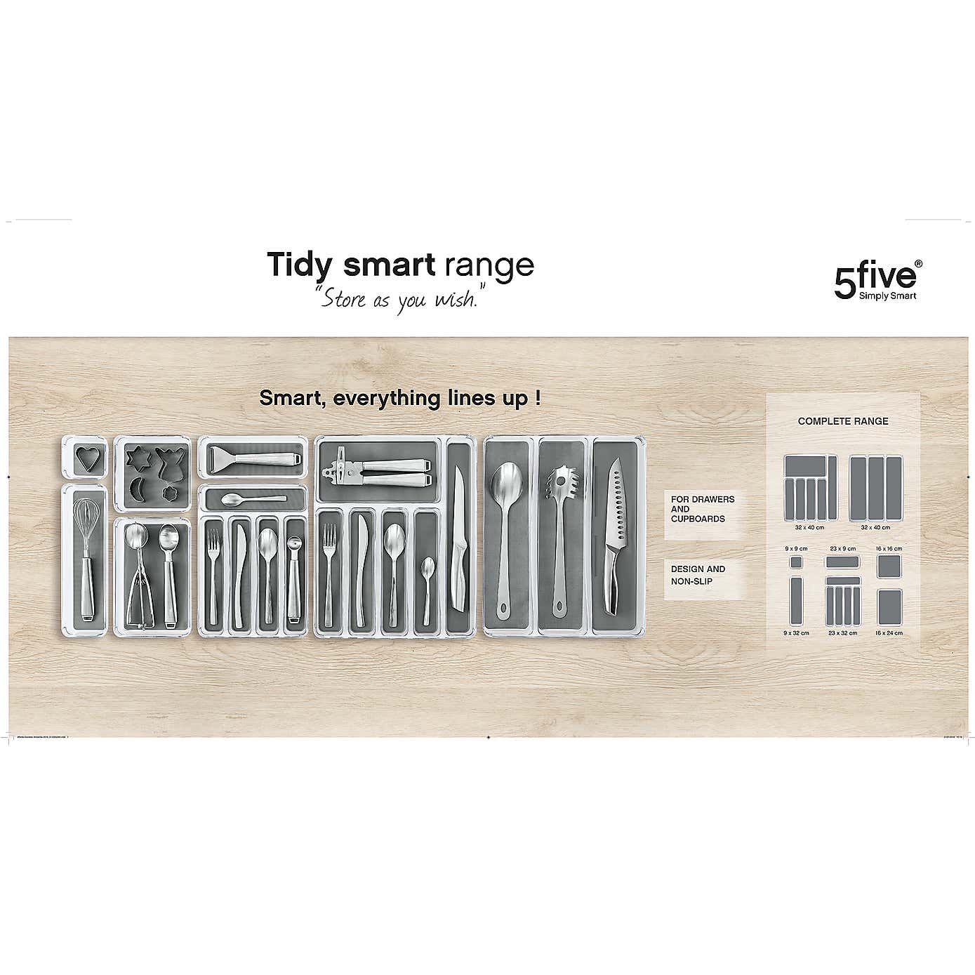 Set of 3 Oblong Drawer Organisers