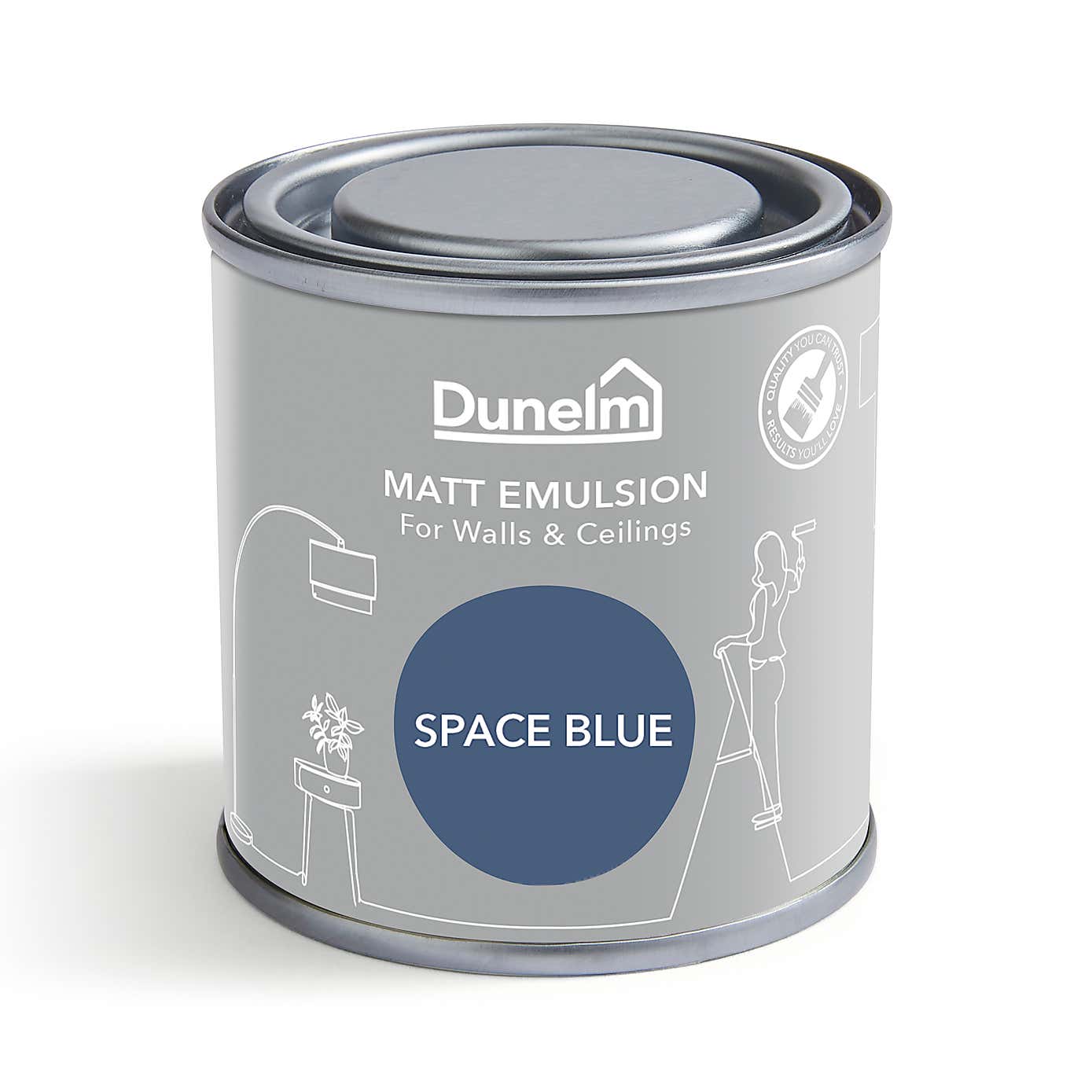 Dunelm Space Blue Matt Emulsion Paint