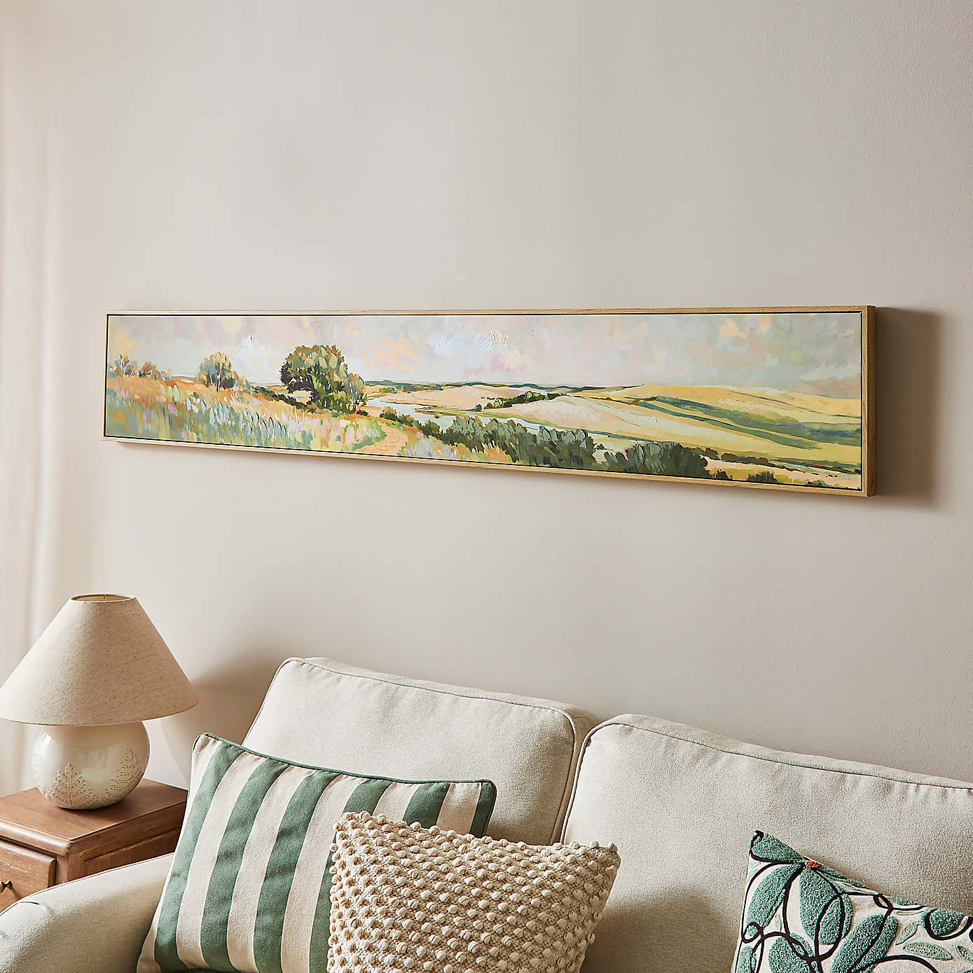 Rolling Hills Hand Finished Framed Canvas