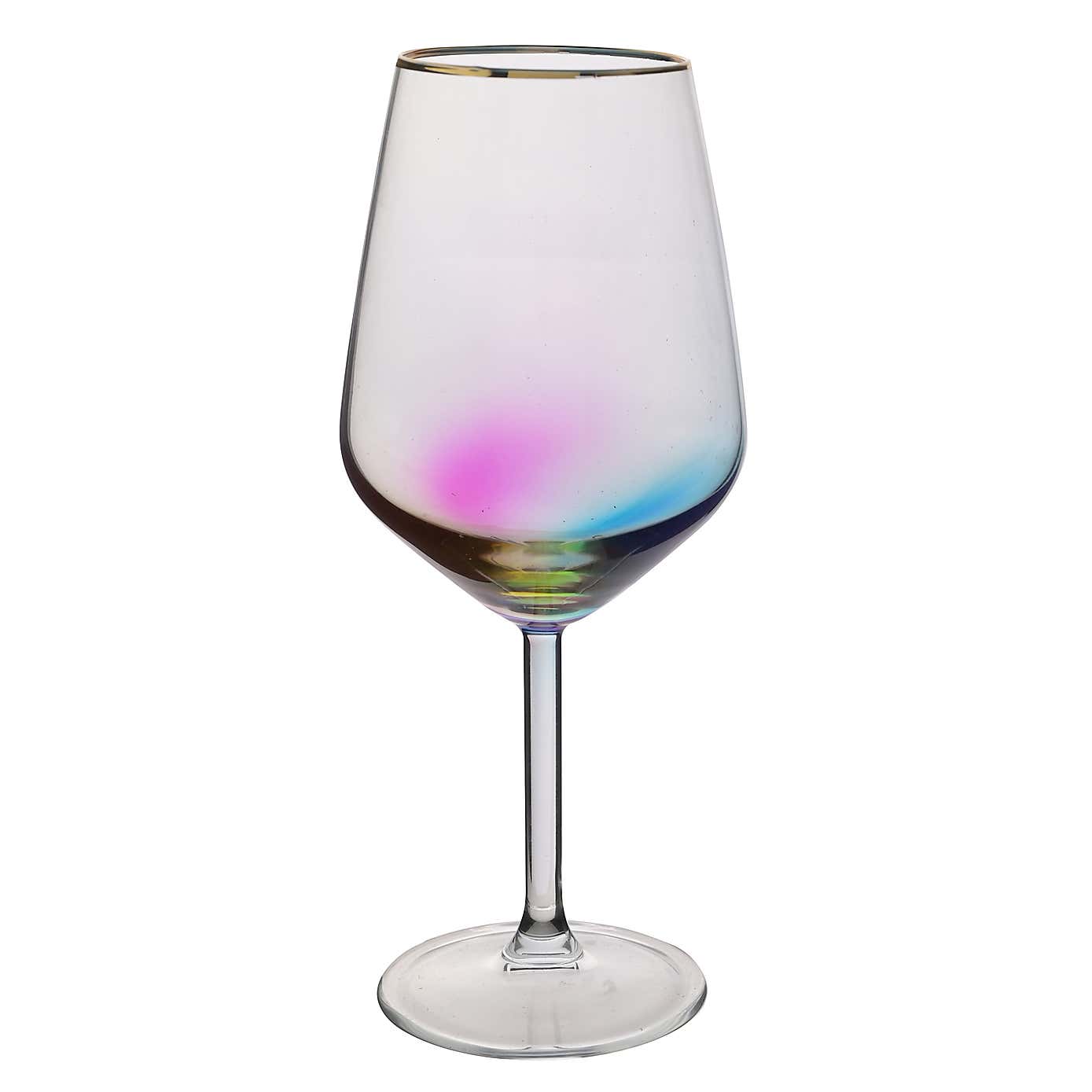 Hestia Set of 2 Rainbow Wine Glasses