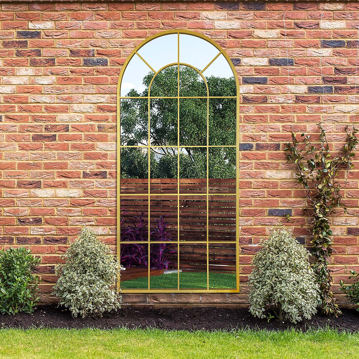 Arcus Window Antique Arched Indoor Outdoor Full Length Wall Mirror