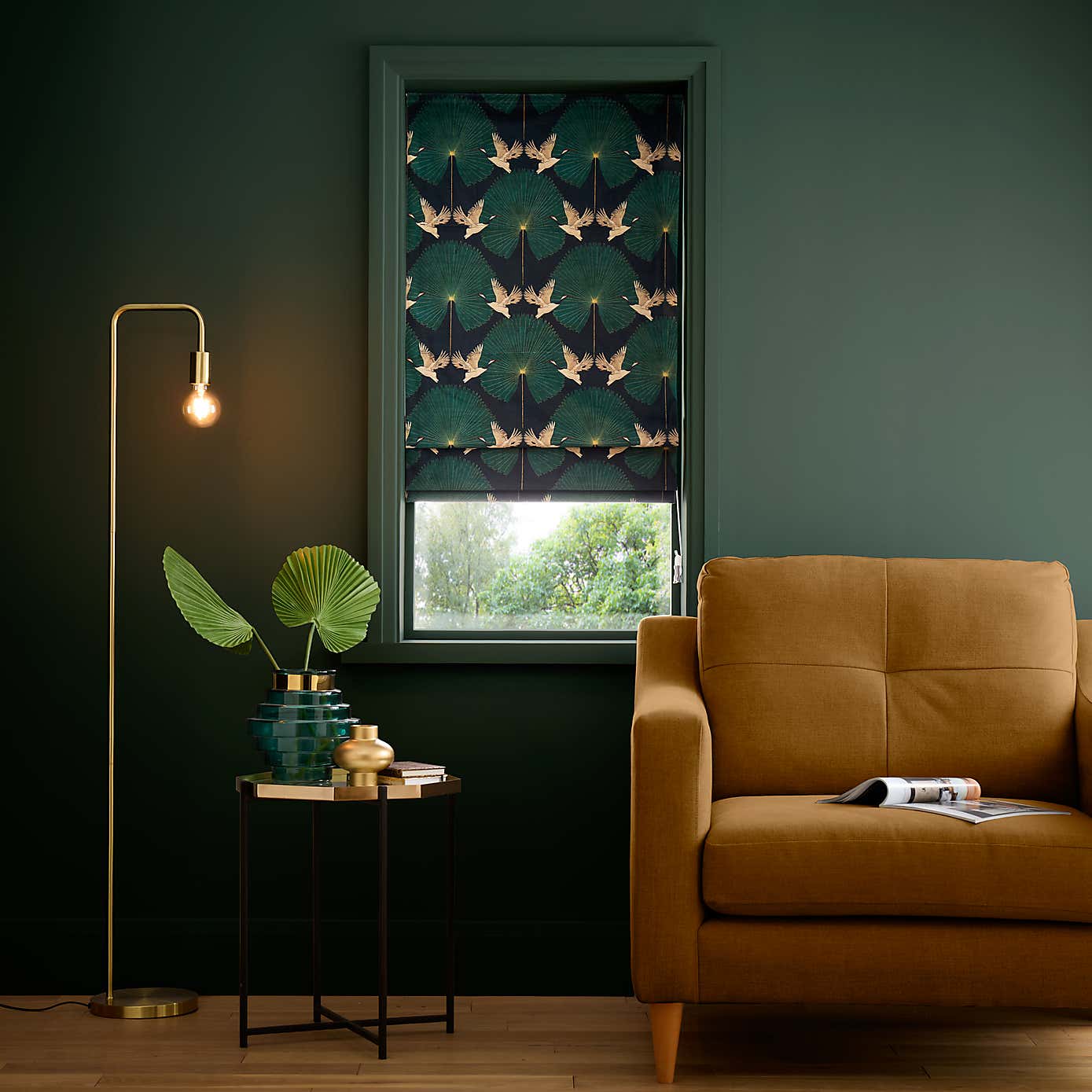 Luxe Crane Velour Blackout Roman Blinds