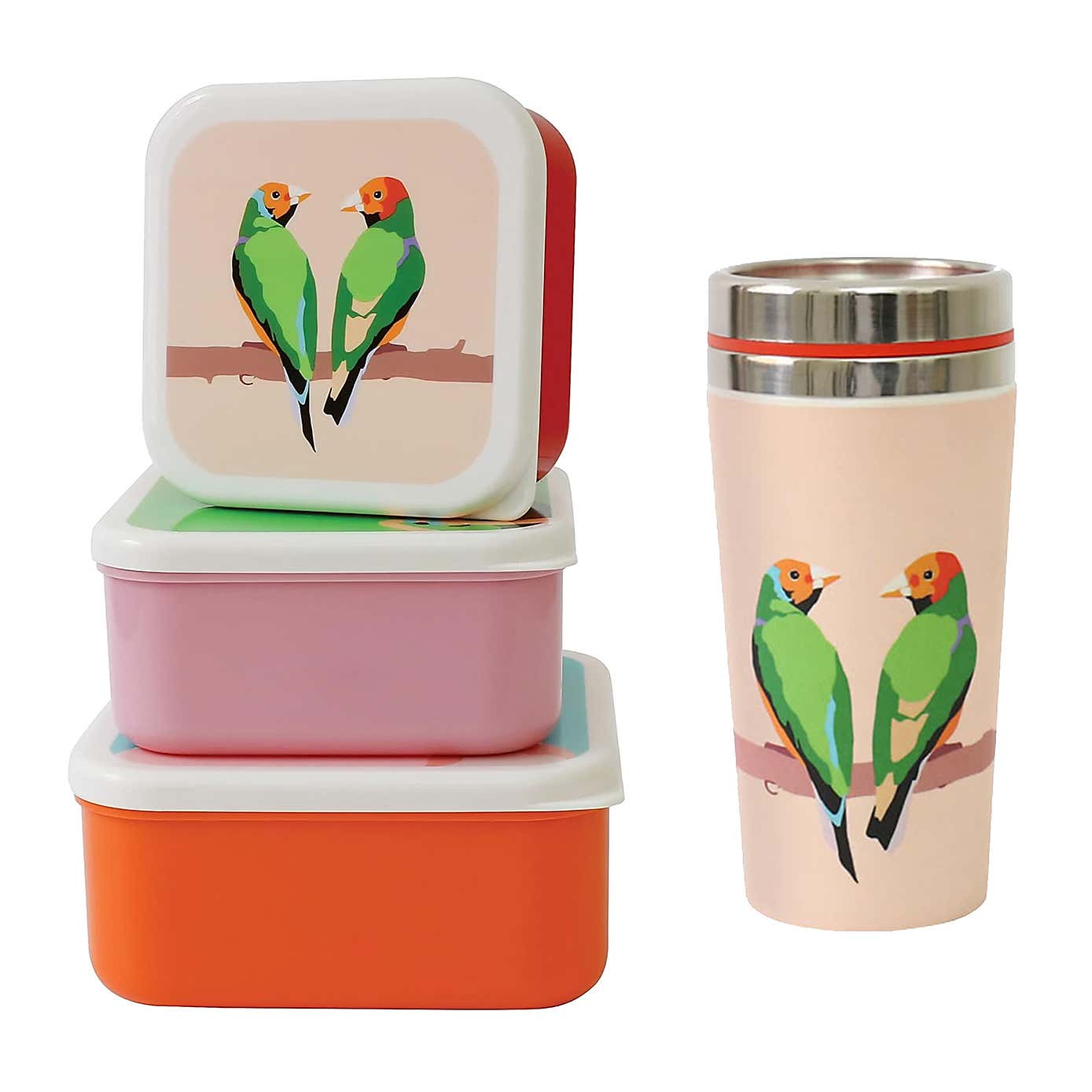 Emily Brooks Insulated Dog Mug and Set of 3 Nested Snack Pots