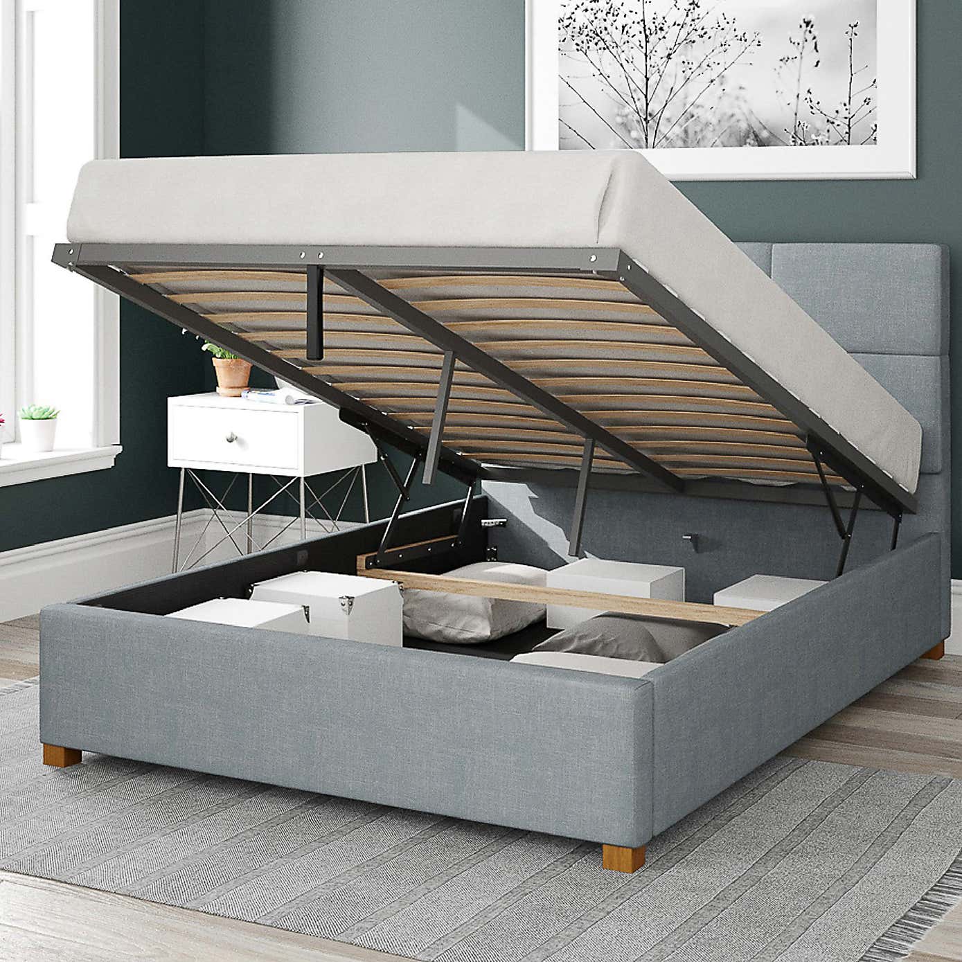 Caine Malham Weave Ottoman Bed Frame