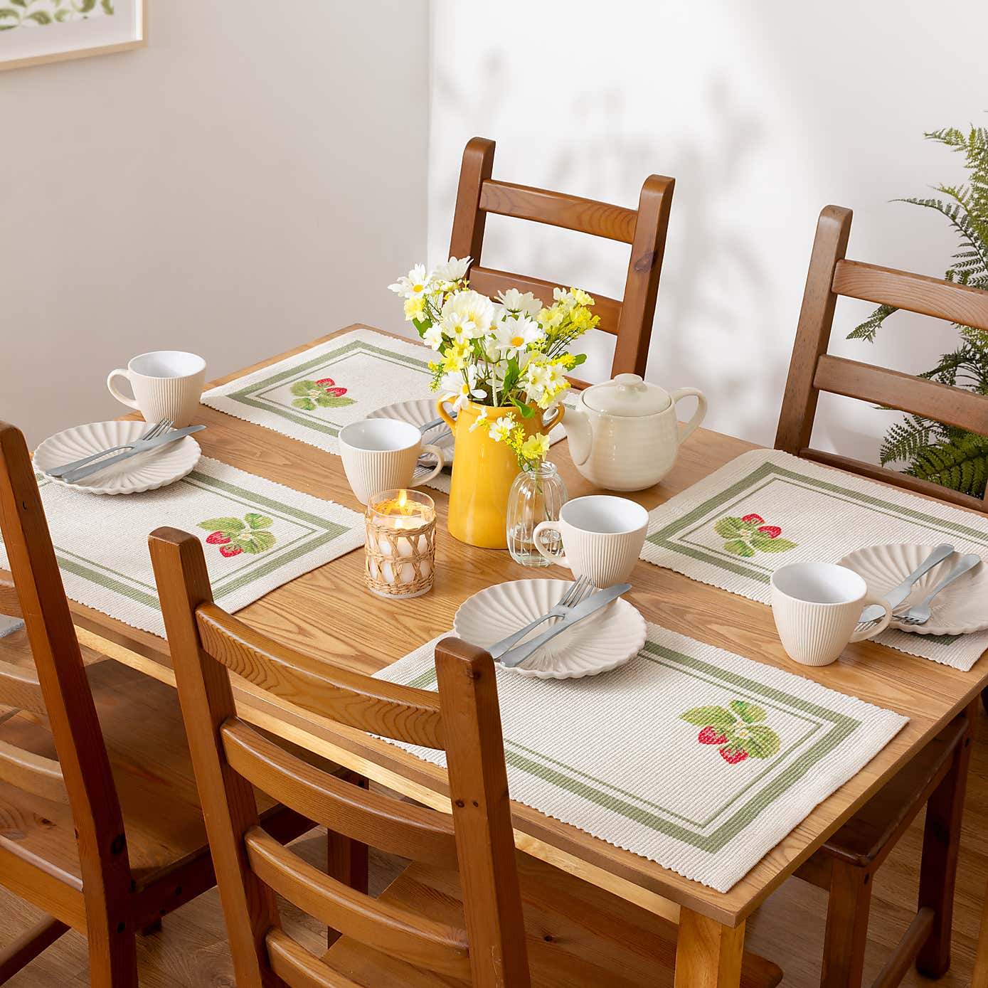 Evans Lichfield Set of 4 Strawberry Placemats