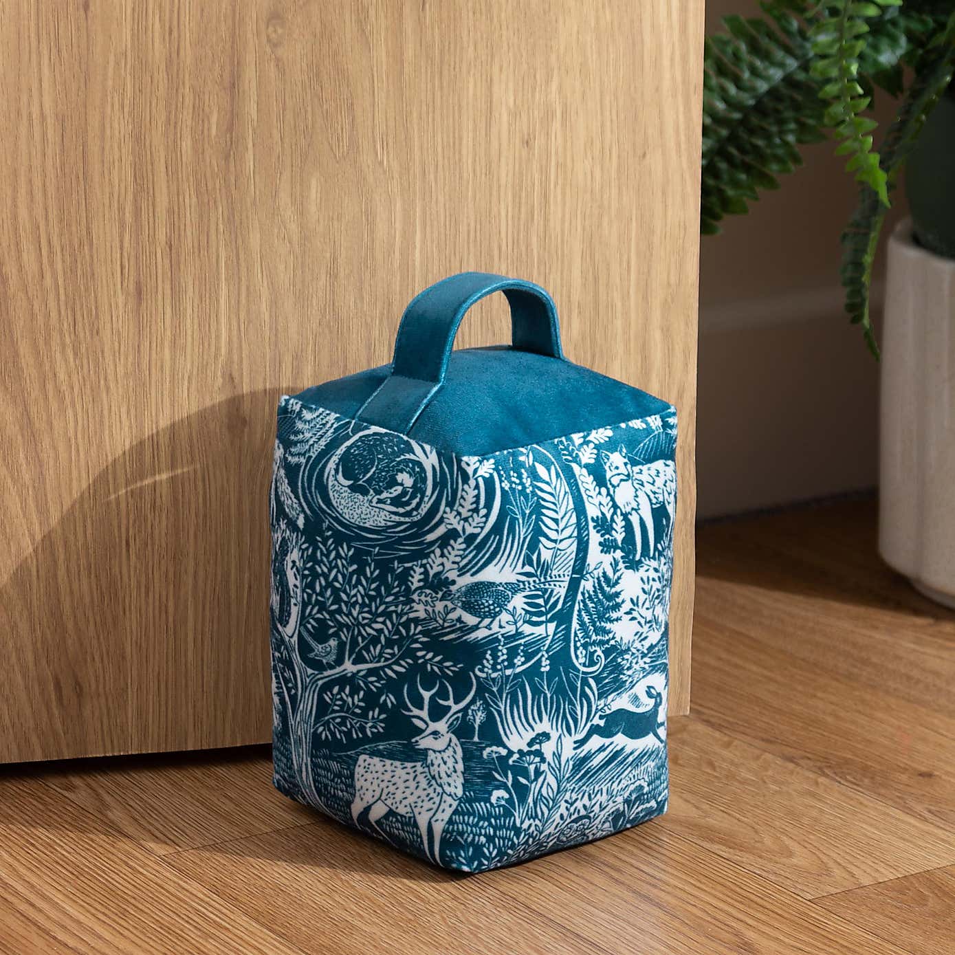 Winter Woods Midnight Polyester Doorstop