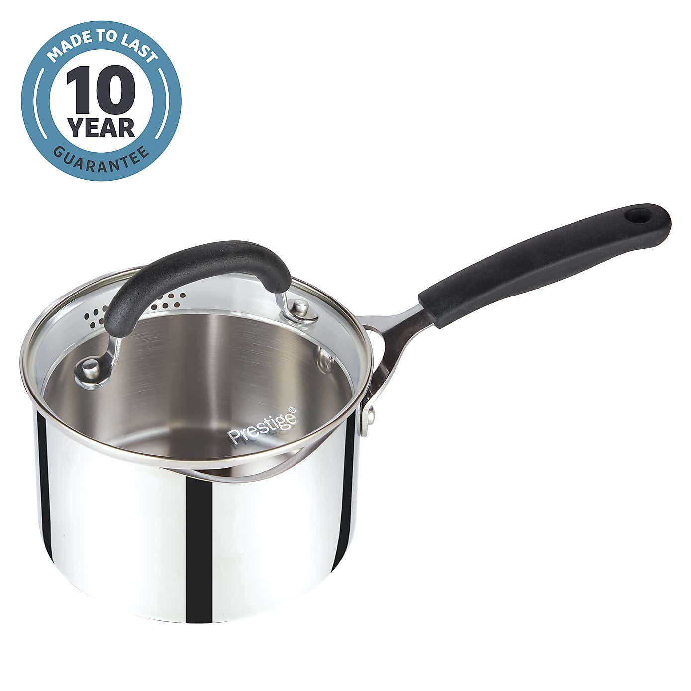 Prestige Made to Last Stainless Steel Saucepan, 16cm