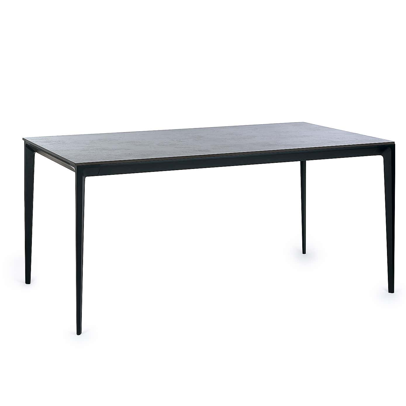 Miami 4 Seater Rectangular Dining Table, Stone