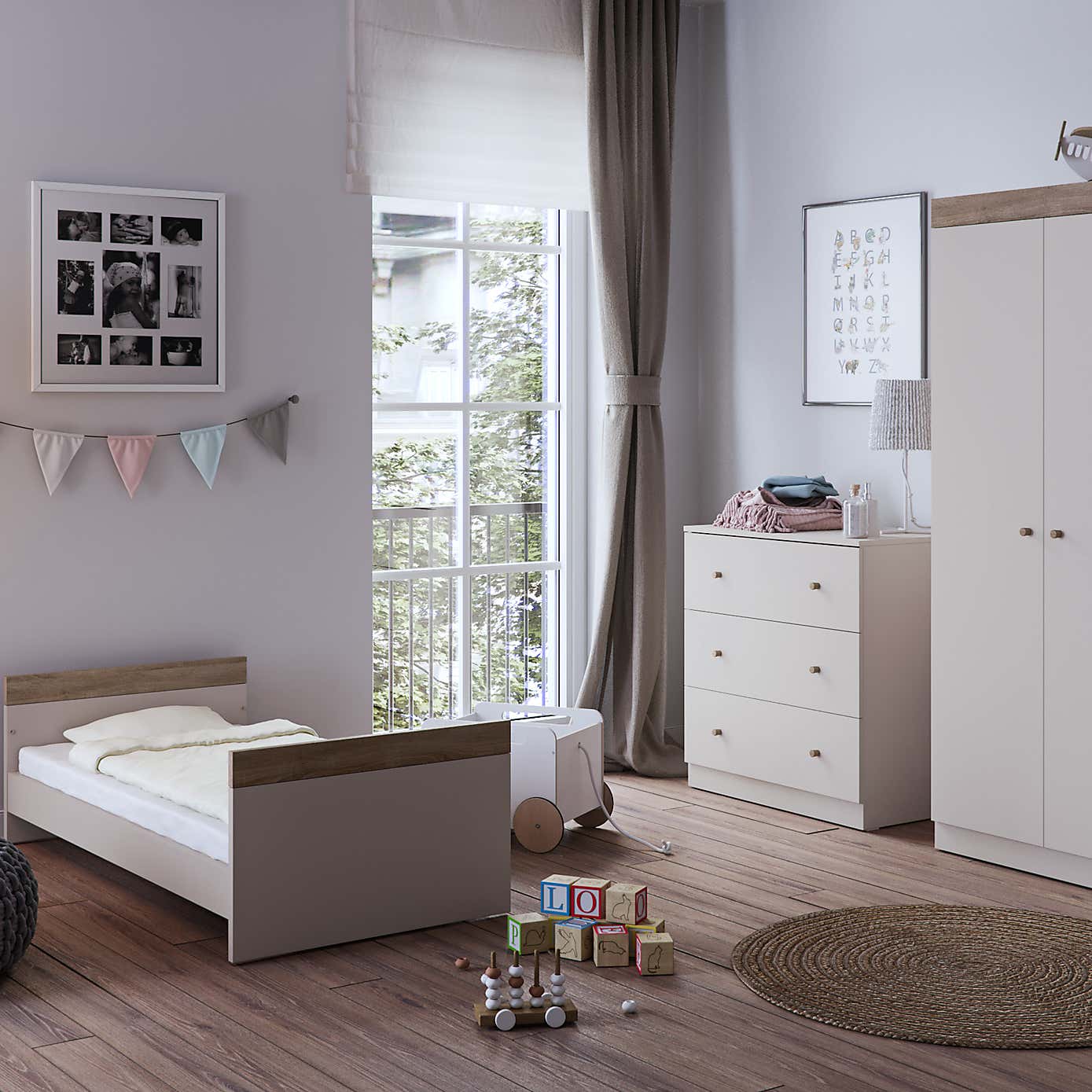 Little Acorns Burlington 3 Piece Nursery Furniture Set