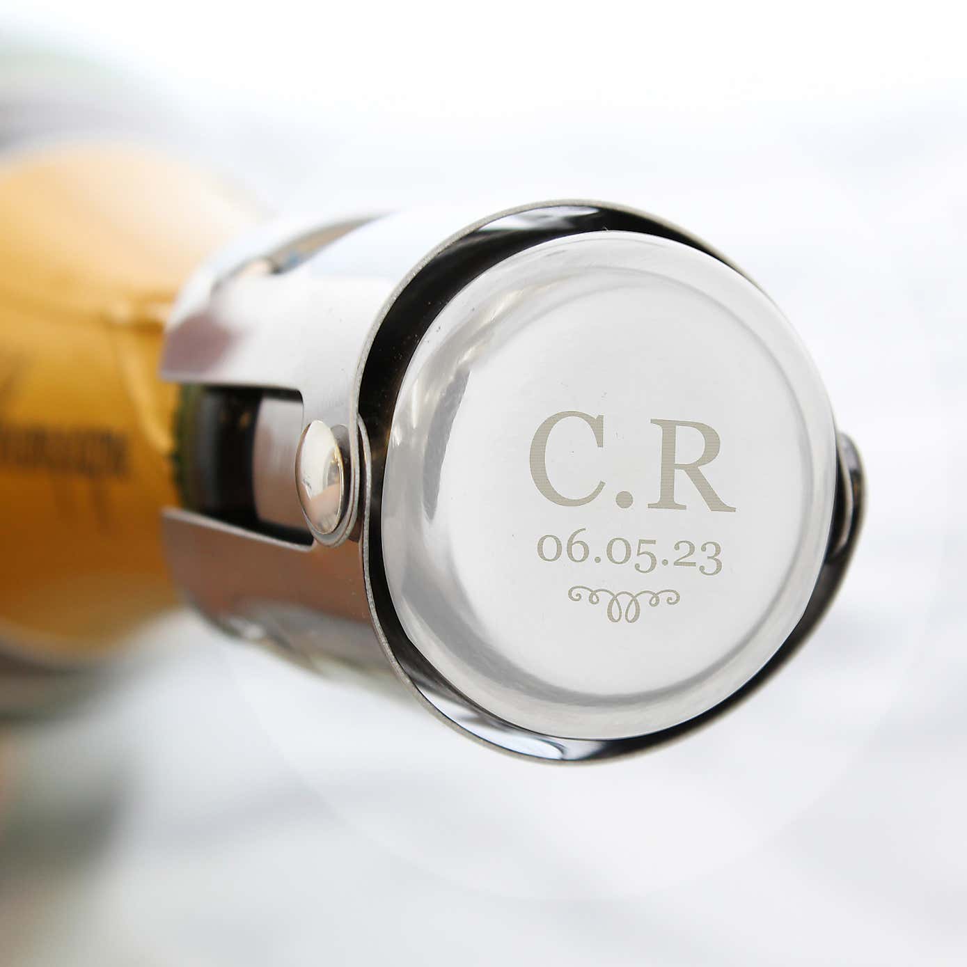 Personalised Monogram Champagne Prosecco and Wine Bottle Stopper