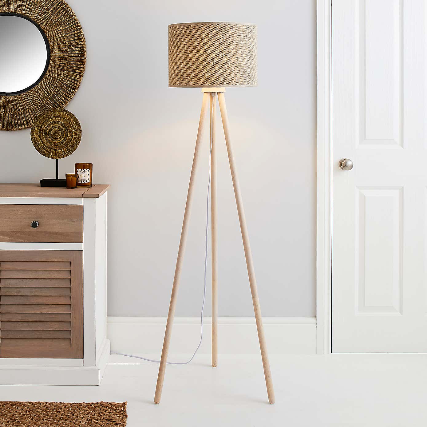 Ambra Tripod Floor Lamp Natural