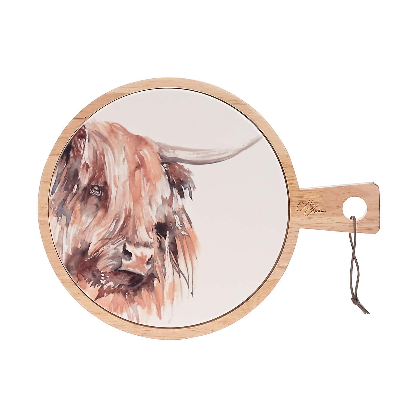 Meg Hawkins Highland Wood and Ceramic Serving Board