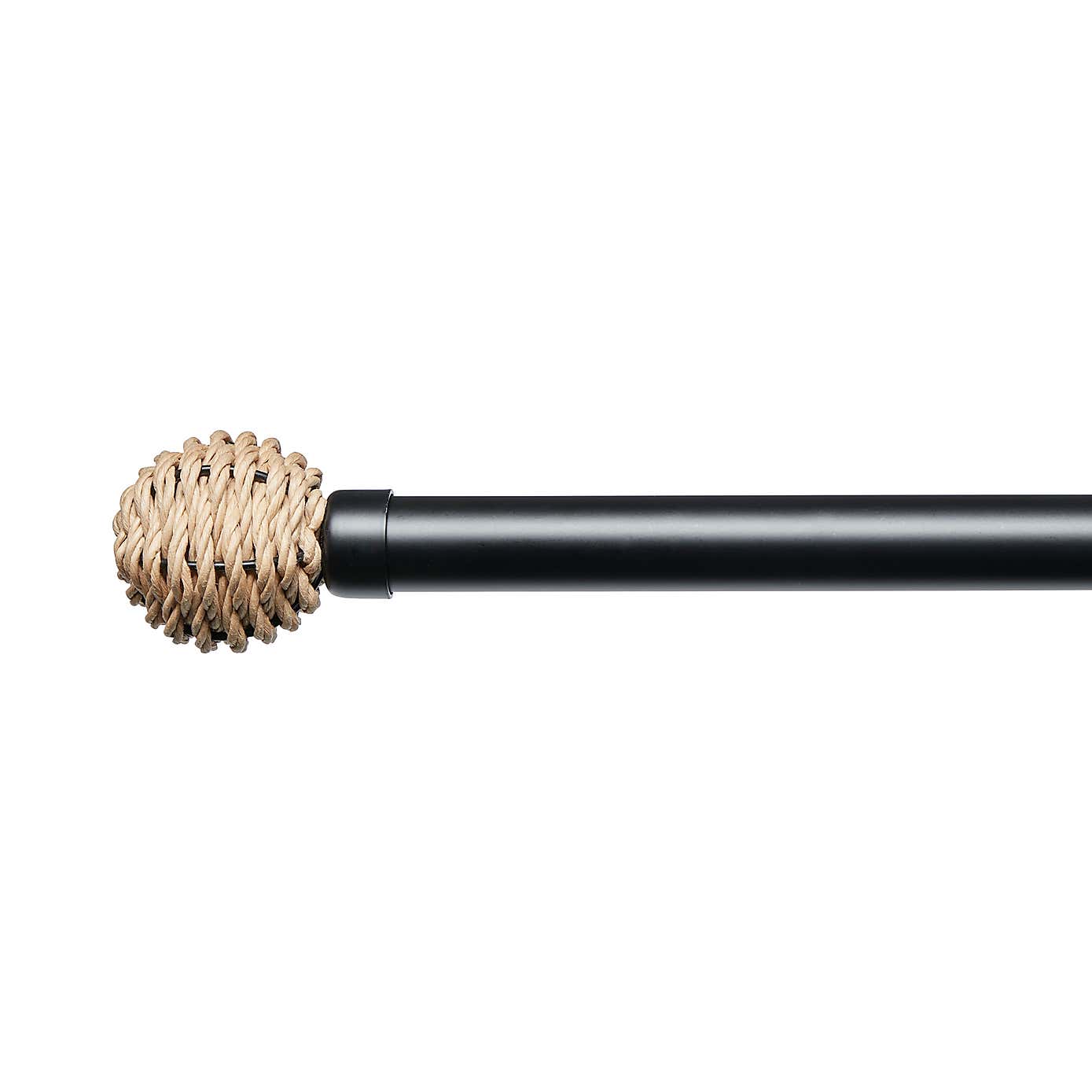 Wicker Ball Extendable Metal Eyelet Curtain Pole​