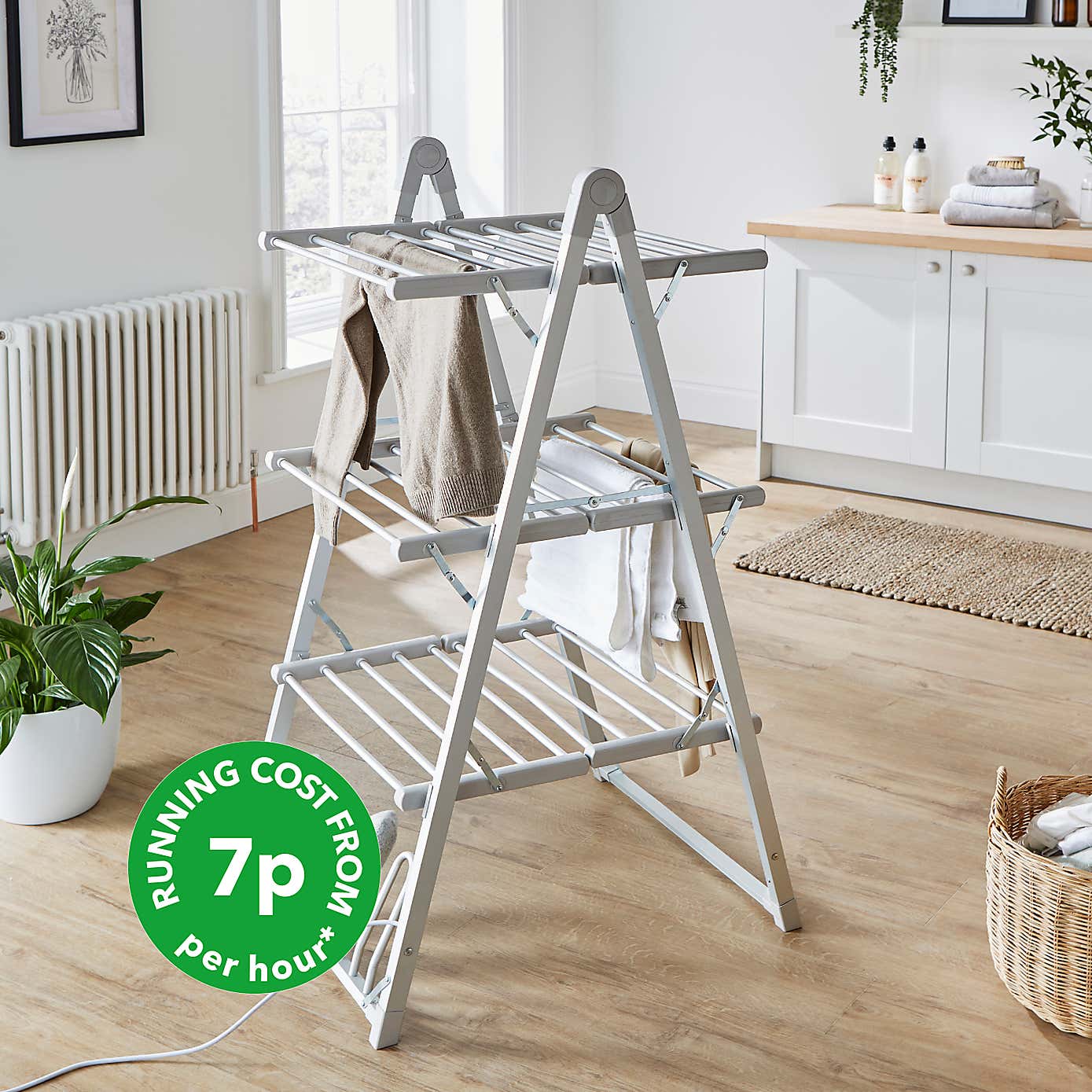 3 Tier A Frame Heated Airer