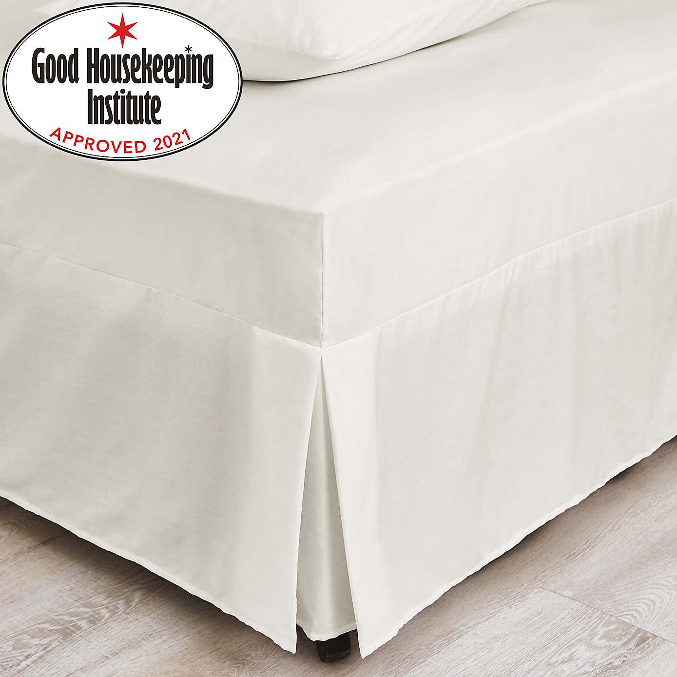 Non Iron Plain Dye Ivory Fitted Valance