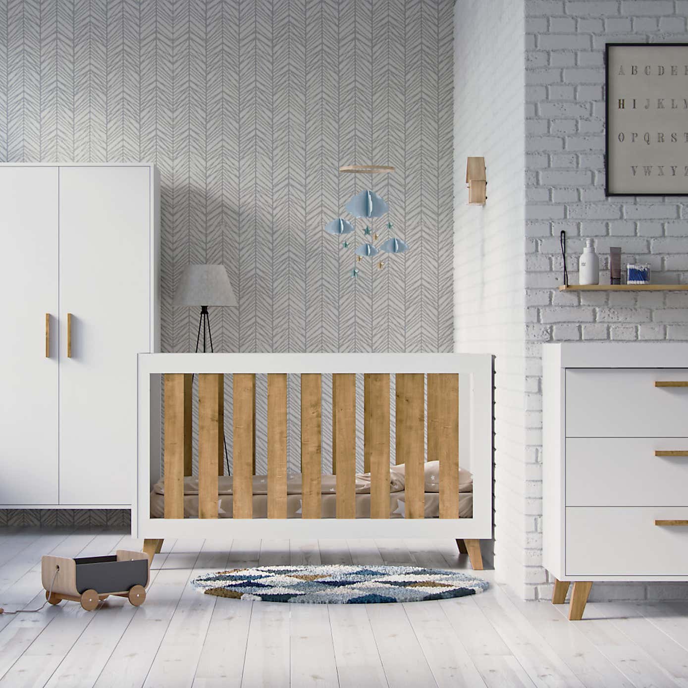 Little Acorns Siriana 3 Piece Nursery Furniture Set