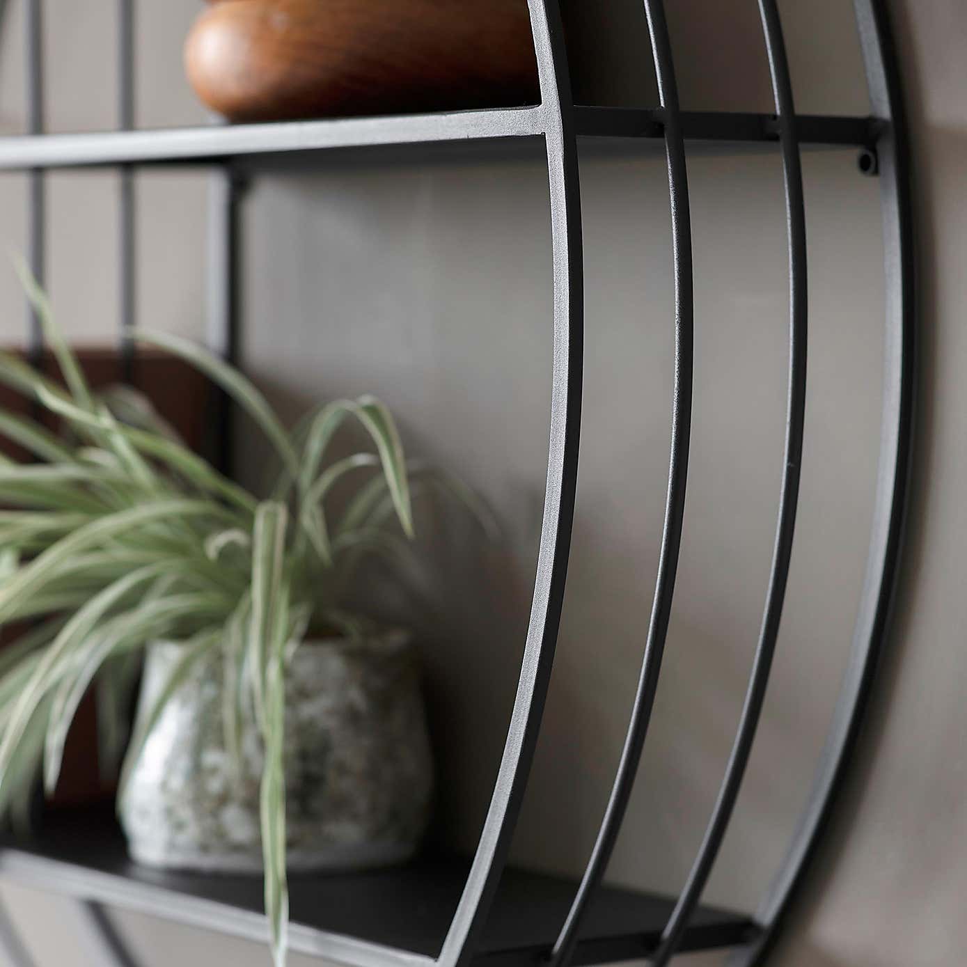 Marlo Round Metal Wall Storage Unit