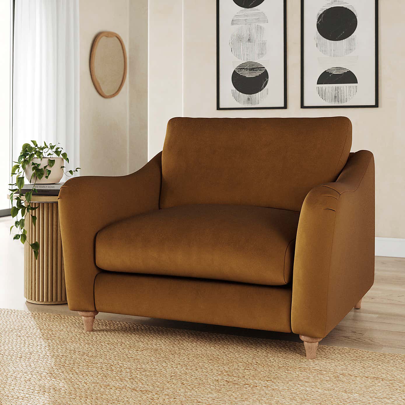 Hattie Matte Plush Velvet Snuggle Sofa
