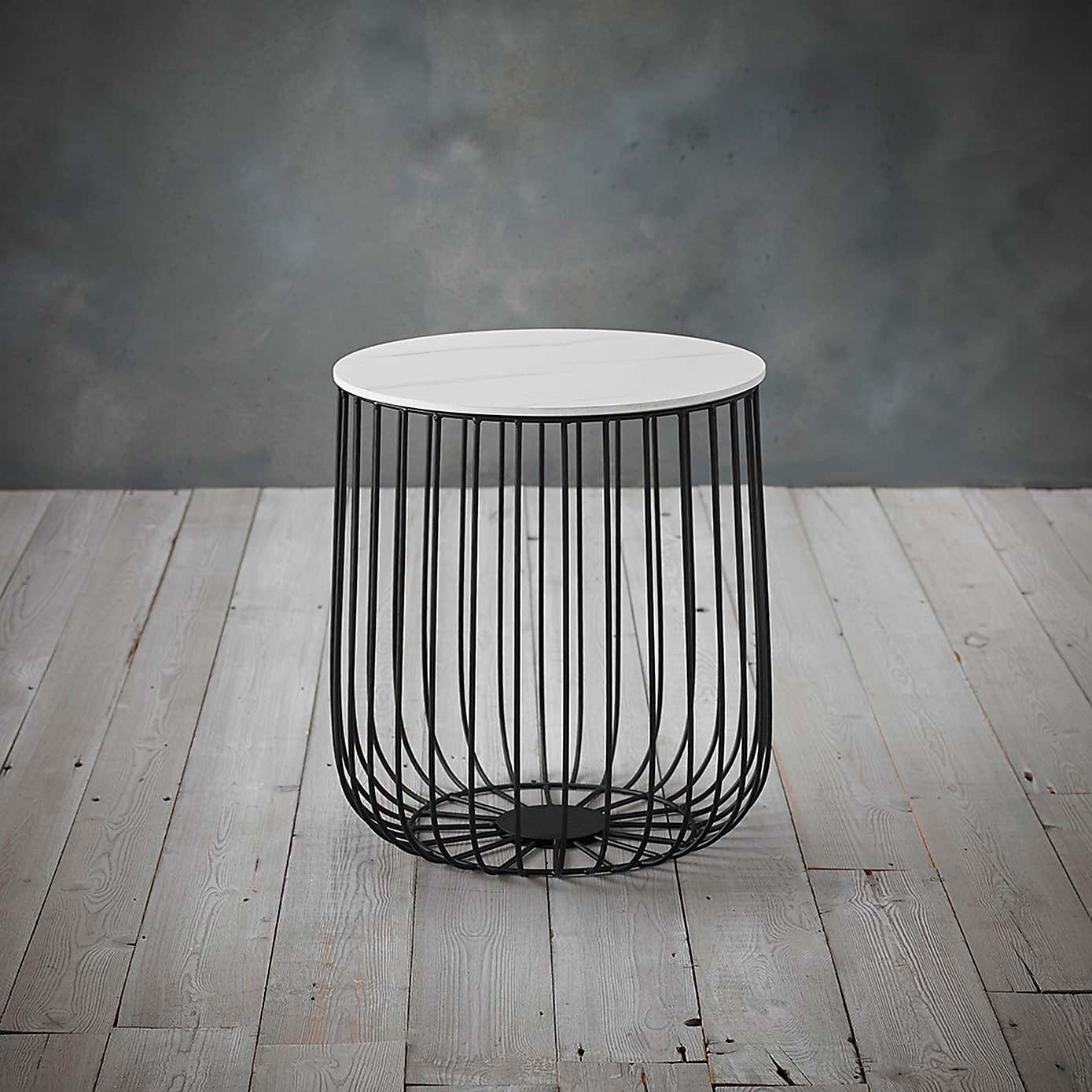 Enzo Marble Effect Side Table