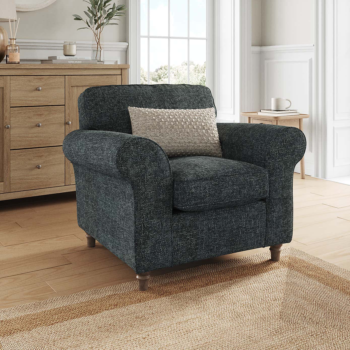 Flori Armchair, Chunky Chenille