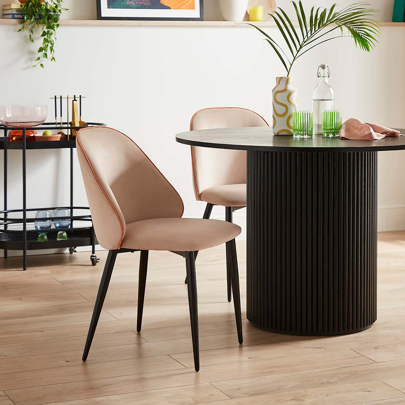 Freya Dining Chair, Velvet