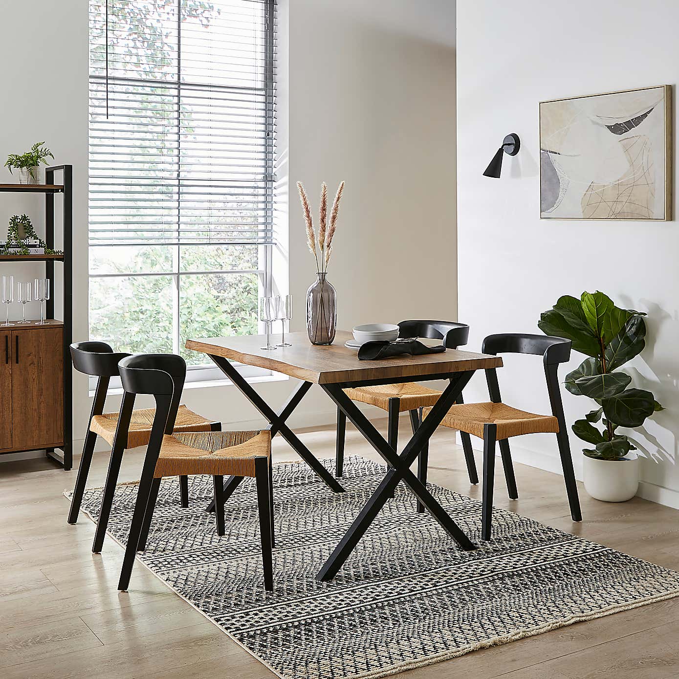 Ezra Rectangular Compact Dining Table, 120cm