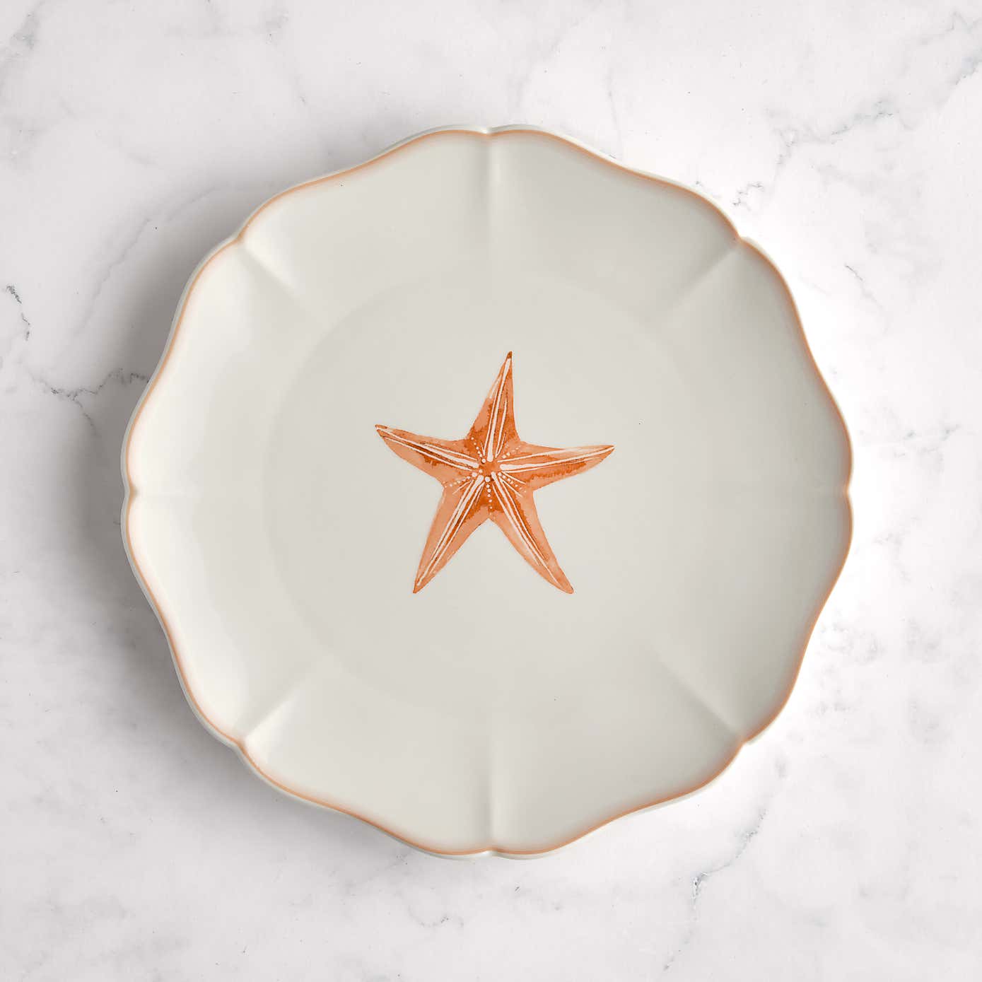 Starfish Stoneware Wavy Side Plate