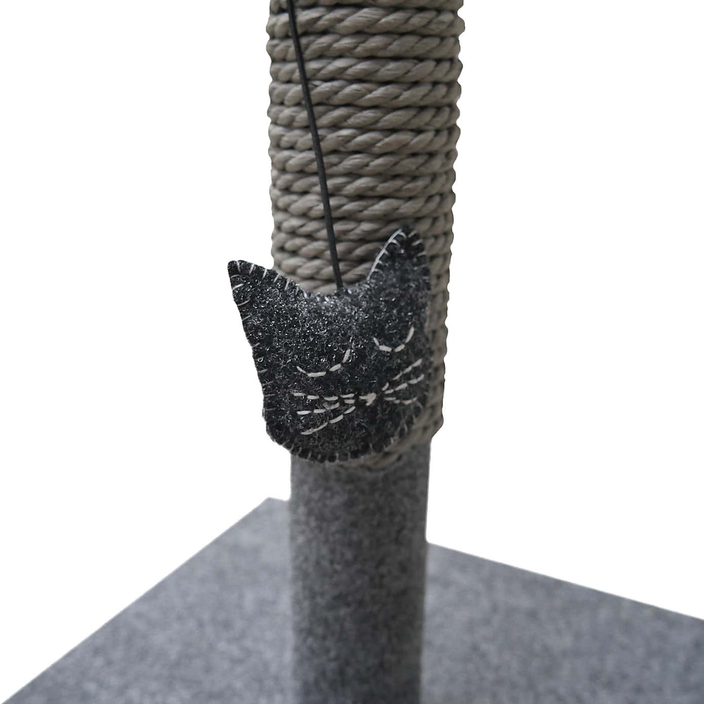 Rosewood Felt Charcoal Cat Post