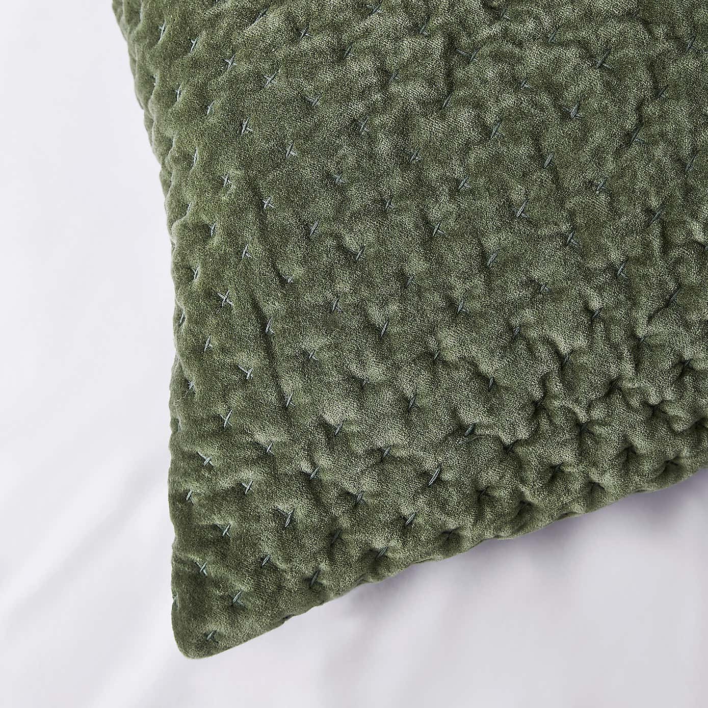 Dorma Purity Genevieve Green Continental Square Pillowcase
