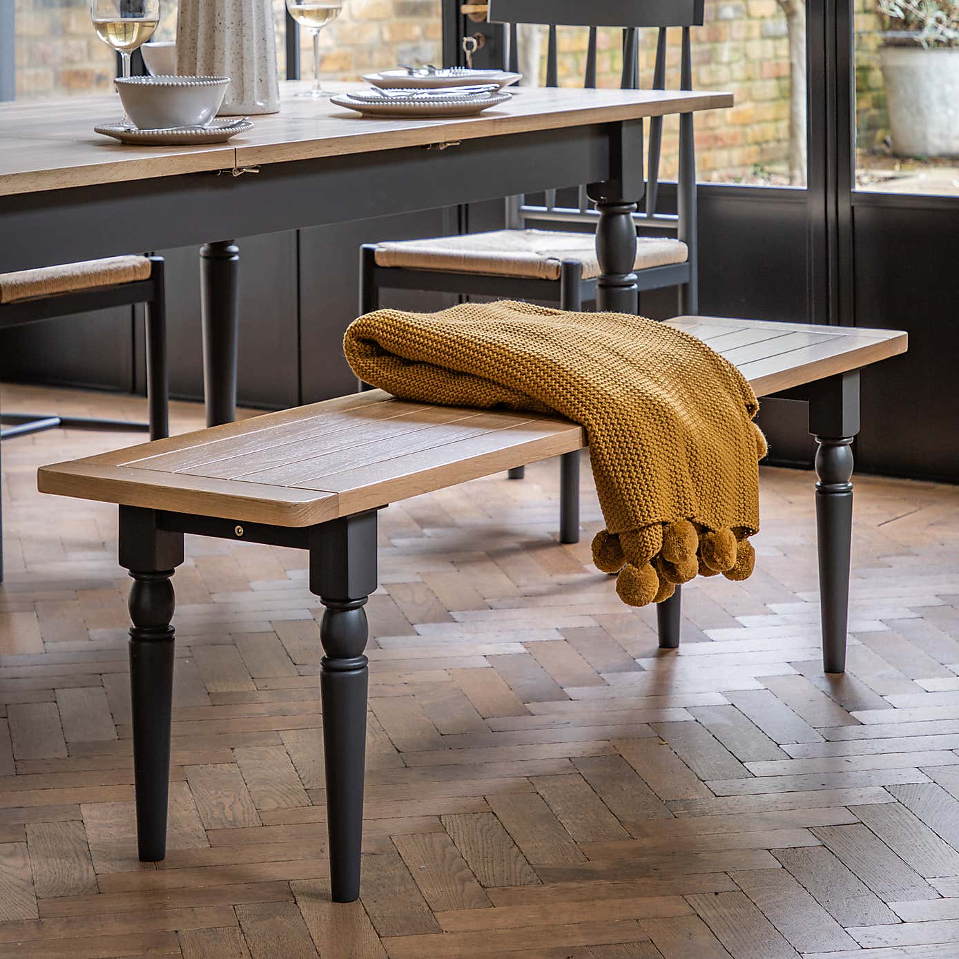 Elda 2 Seater Dining Bench