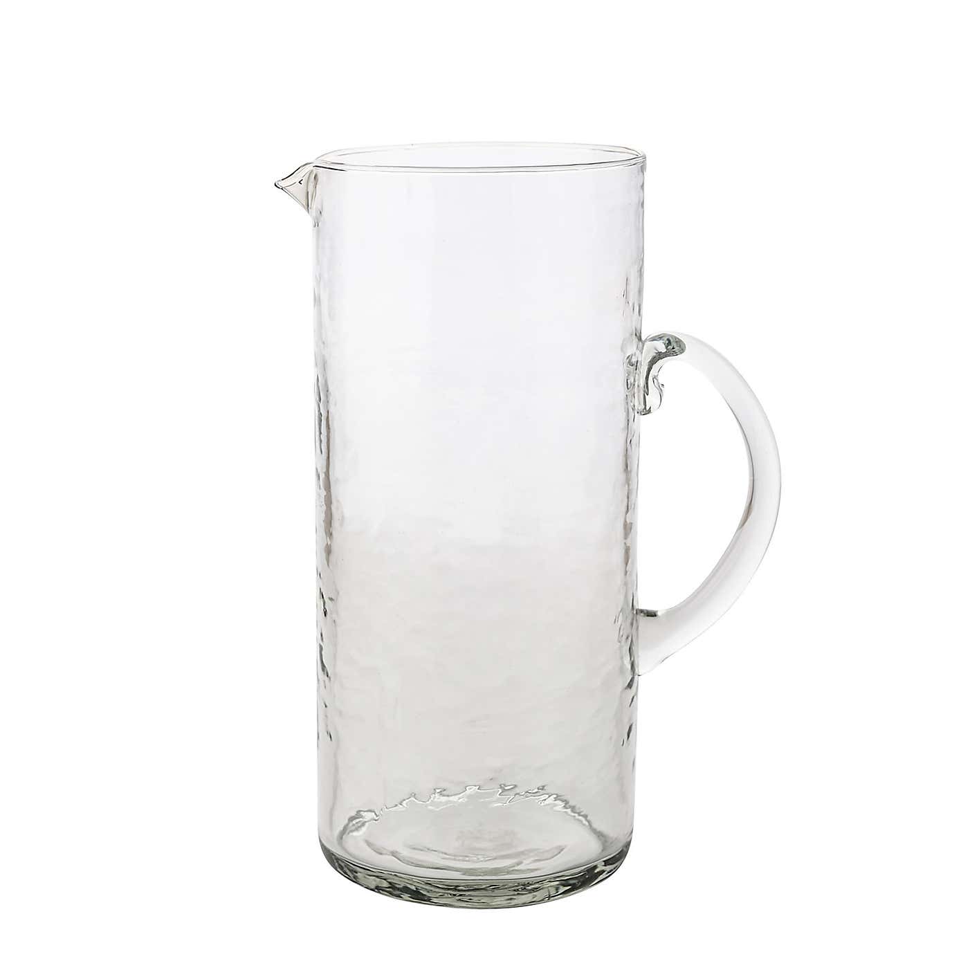 Hestia Hammered Glass Jug