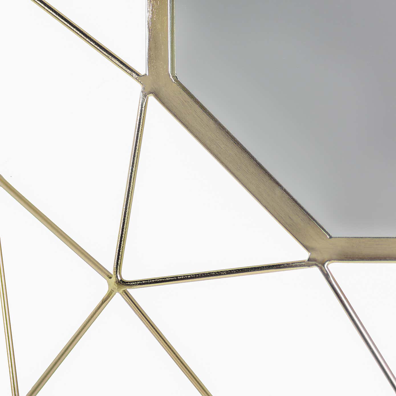 Paoletti Geometric Brass Round Wall Mirror