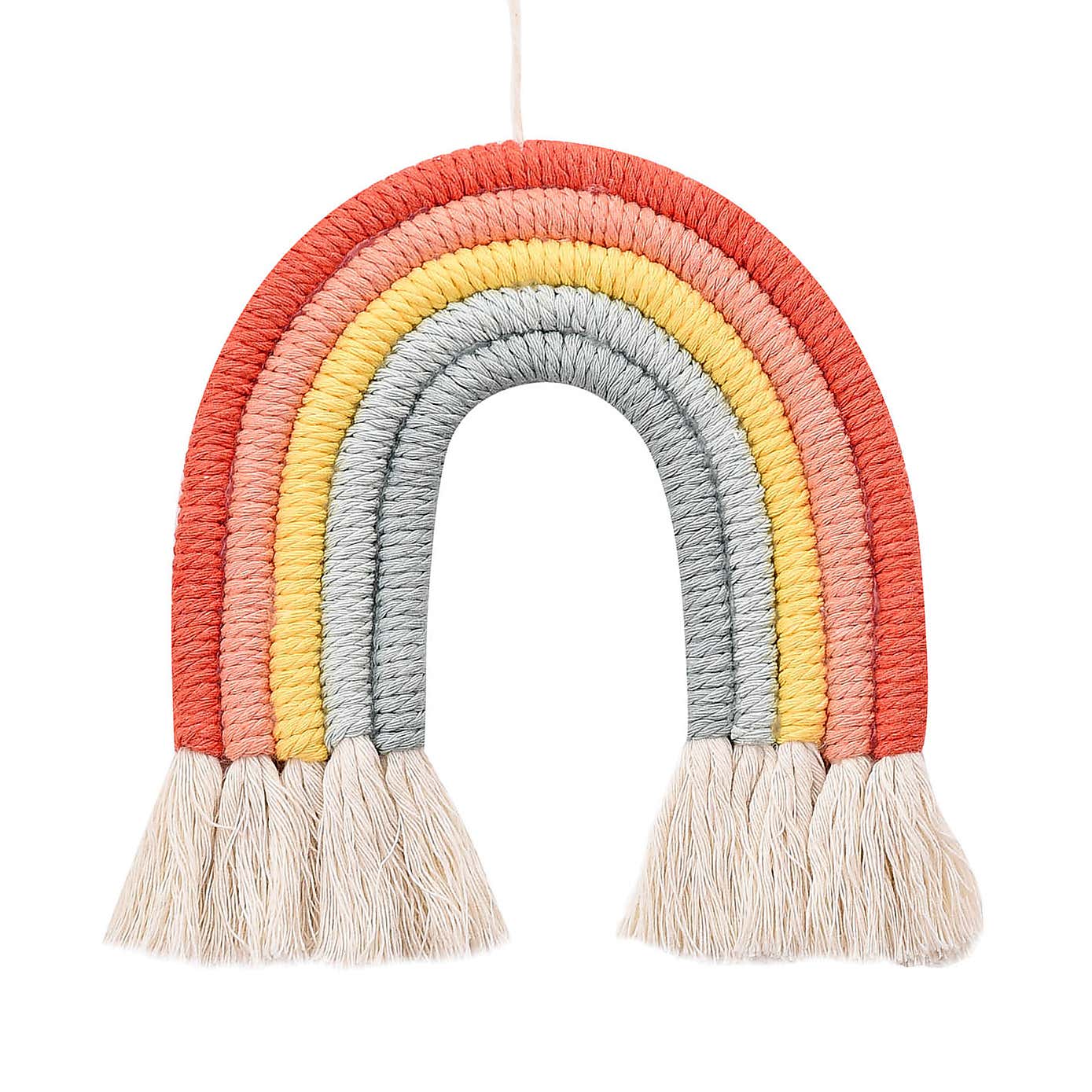Petit Cheri Macrame Hanging Rainbow Ornament
