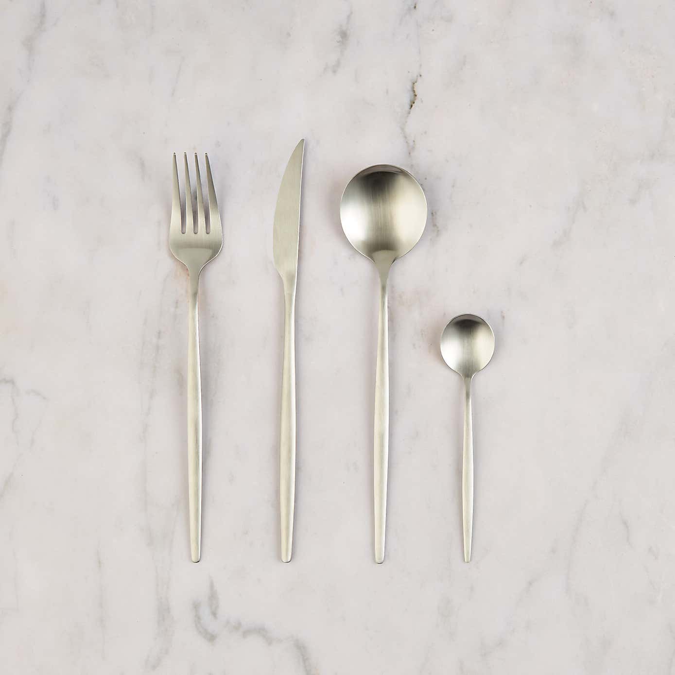Hexham 16 Piece Brushed Silver Cutlery Set