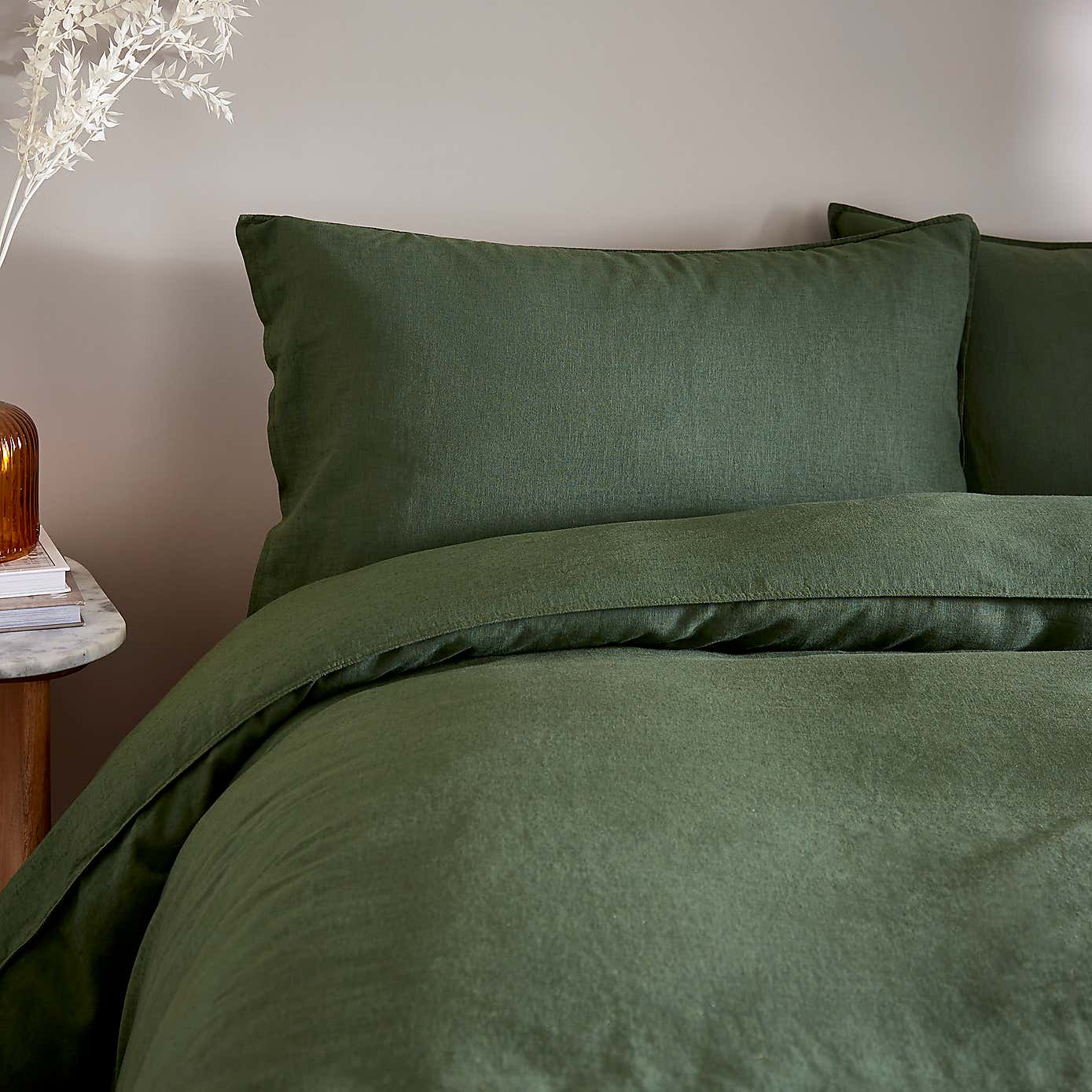 Cotton Linen White Duvet Cover & Pillowcase Set