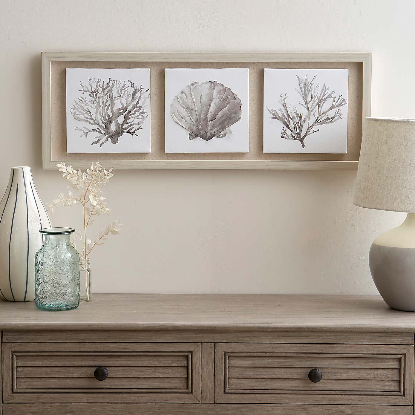 Coastal Corals Boxed Canvas
