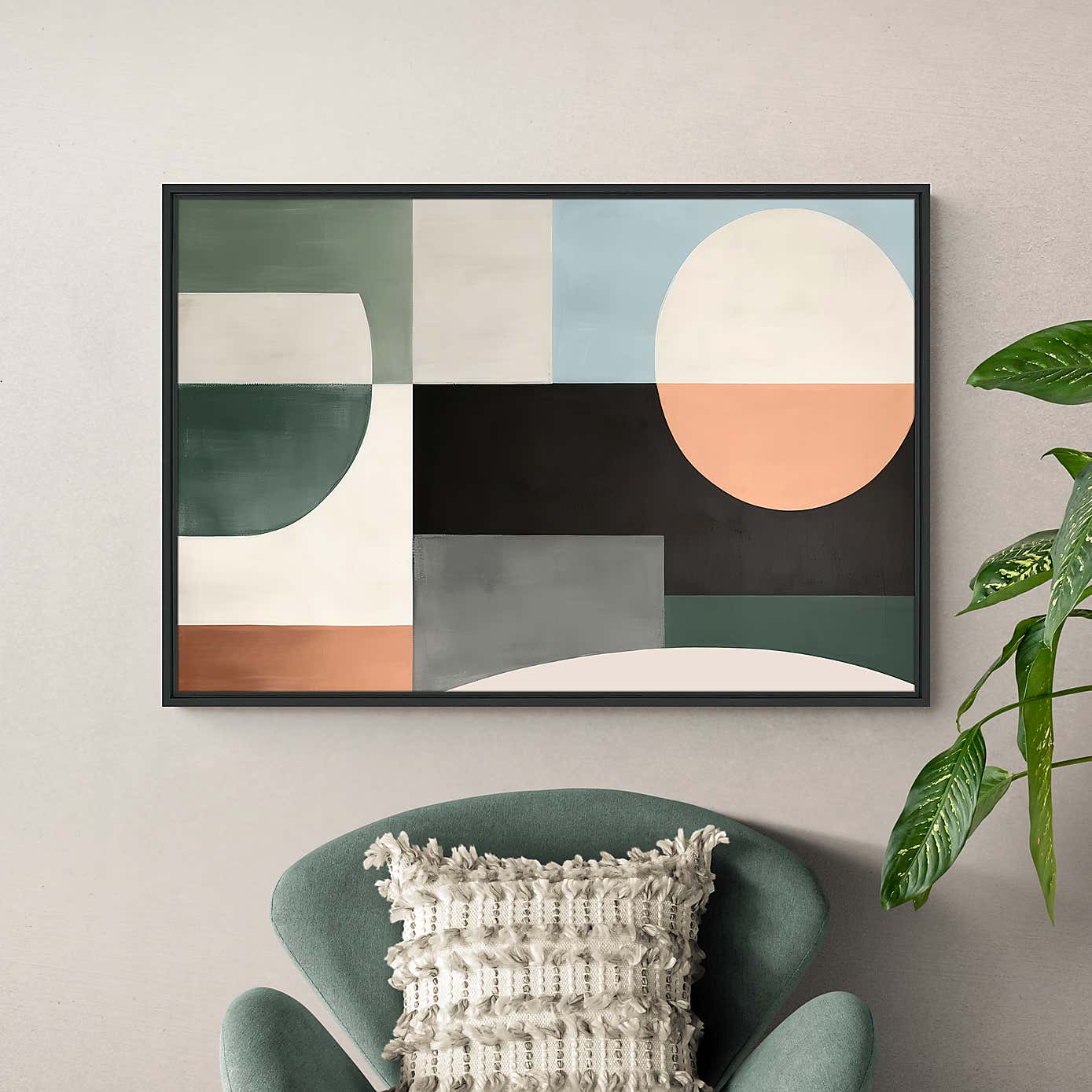Mid Century Magic Framed Canvas