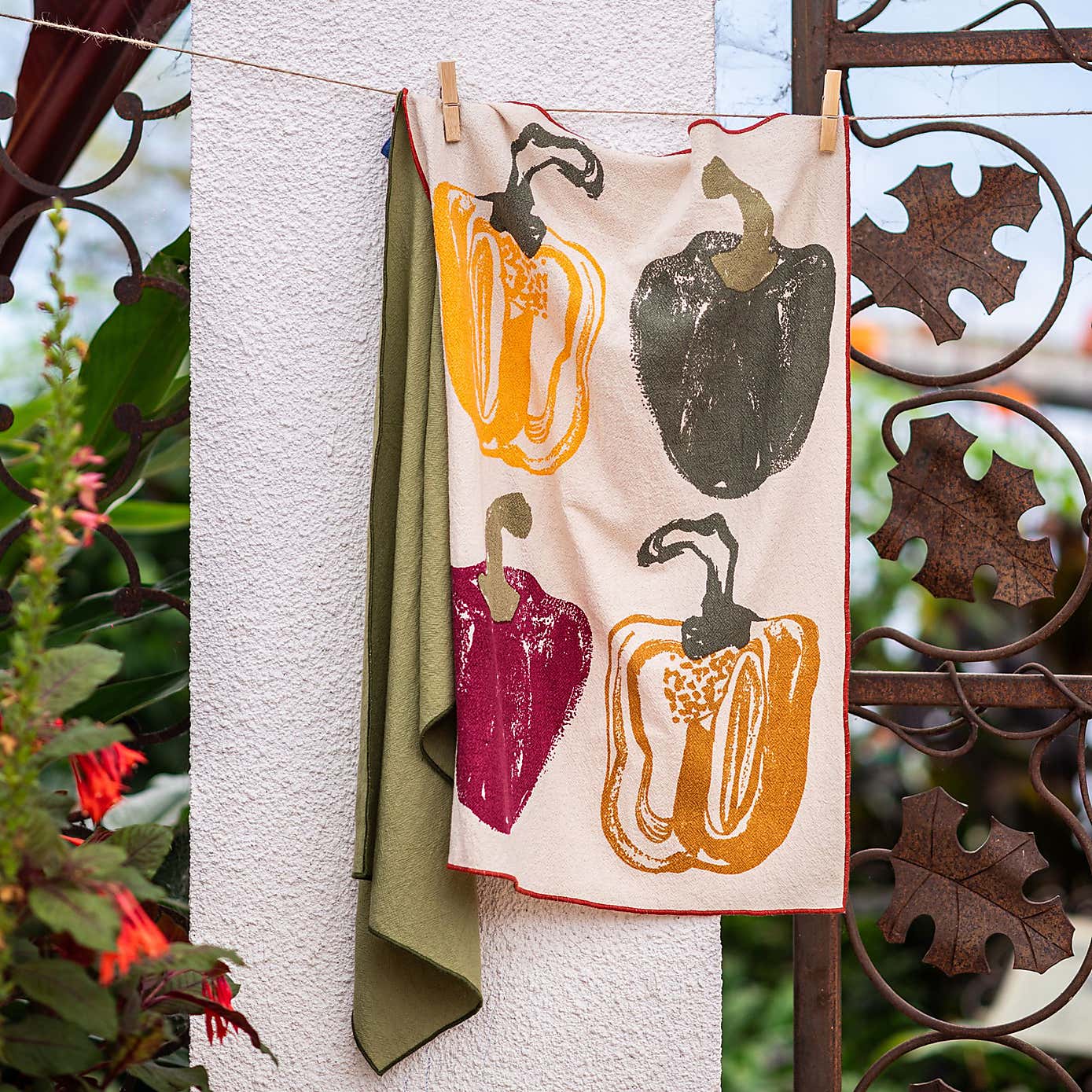PurerHome x Eden Project Set of 2 Peppers Cotton Tea Towels