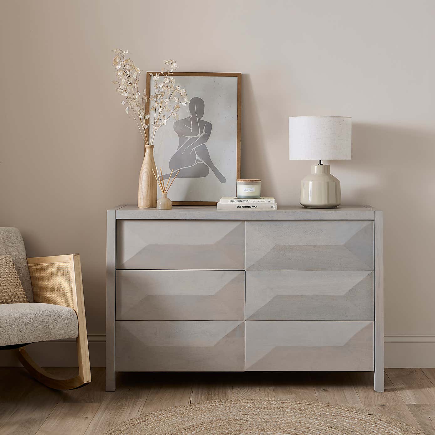 Watkins 6 Drawer Chest, Mango Wood