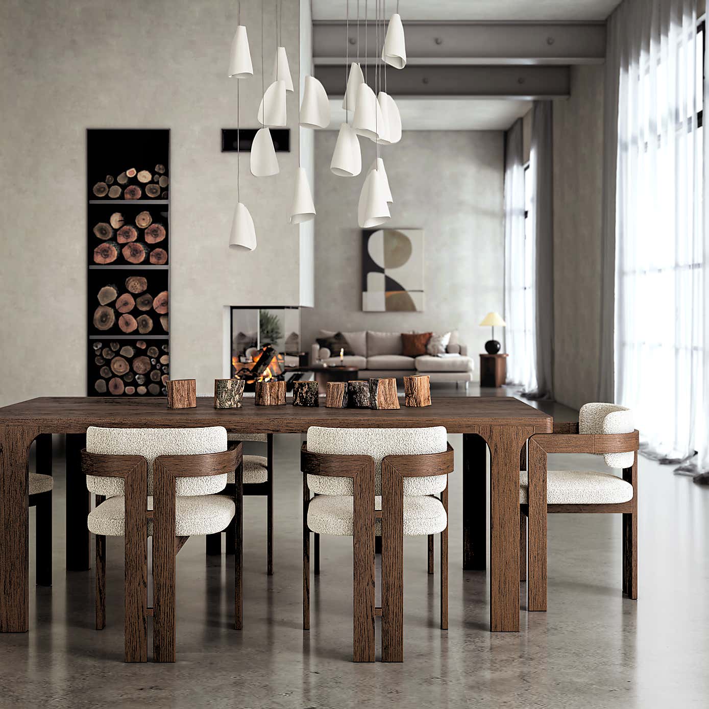 California 4-6 Seater Extendable Dining Table