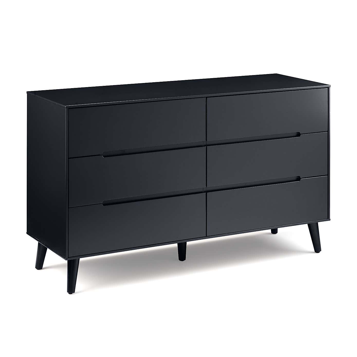 Cecil 6 Drawer Wide Chest, Anthracite