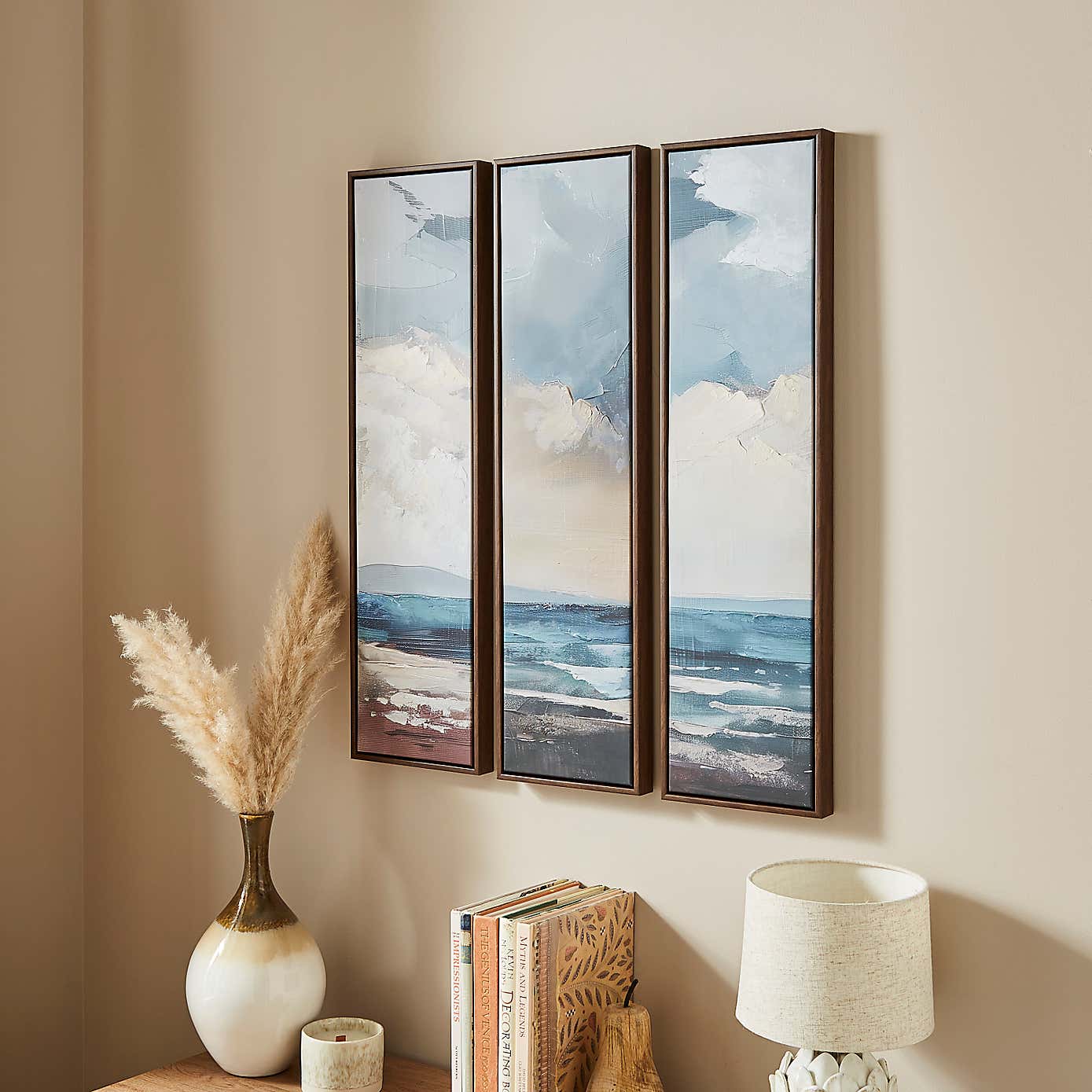 Set of 3 Ocean View Framed Canvases