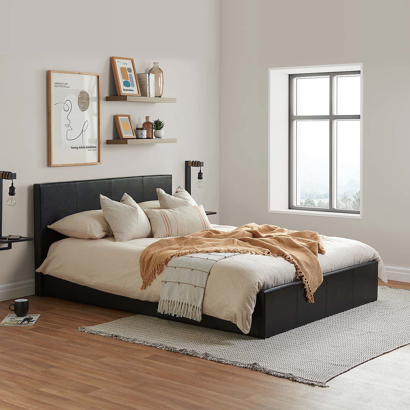 Berlin Faux Leather Ottoman Bed Frame