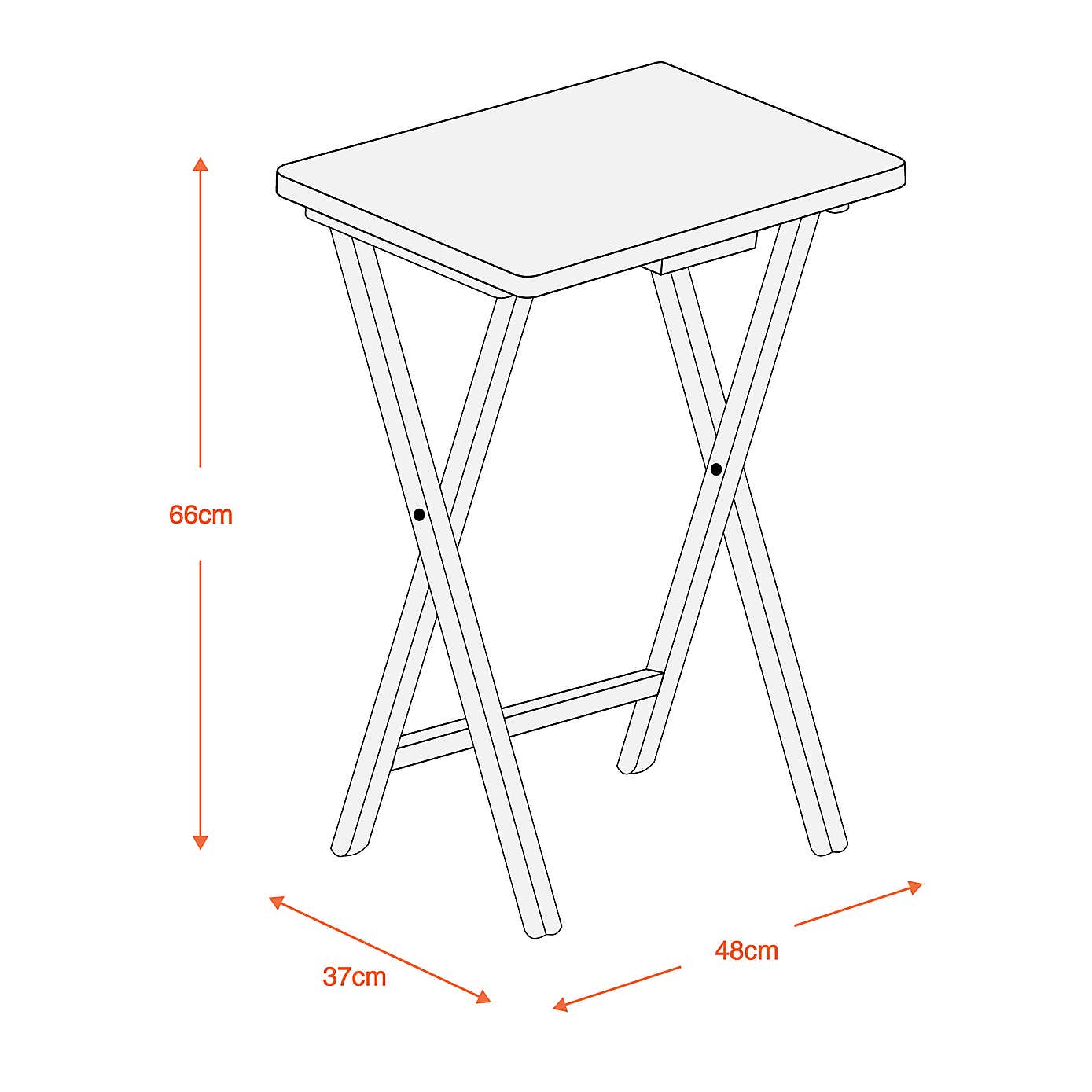 Rubberwood Dark Wood TV Table