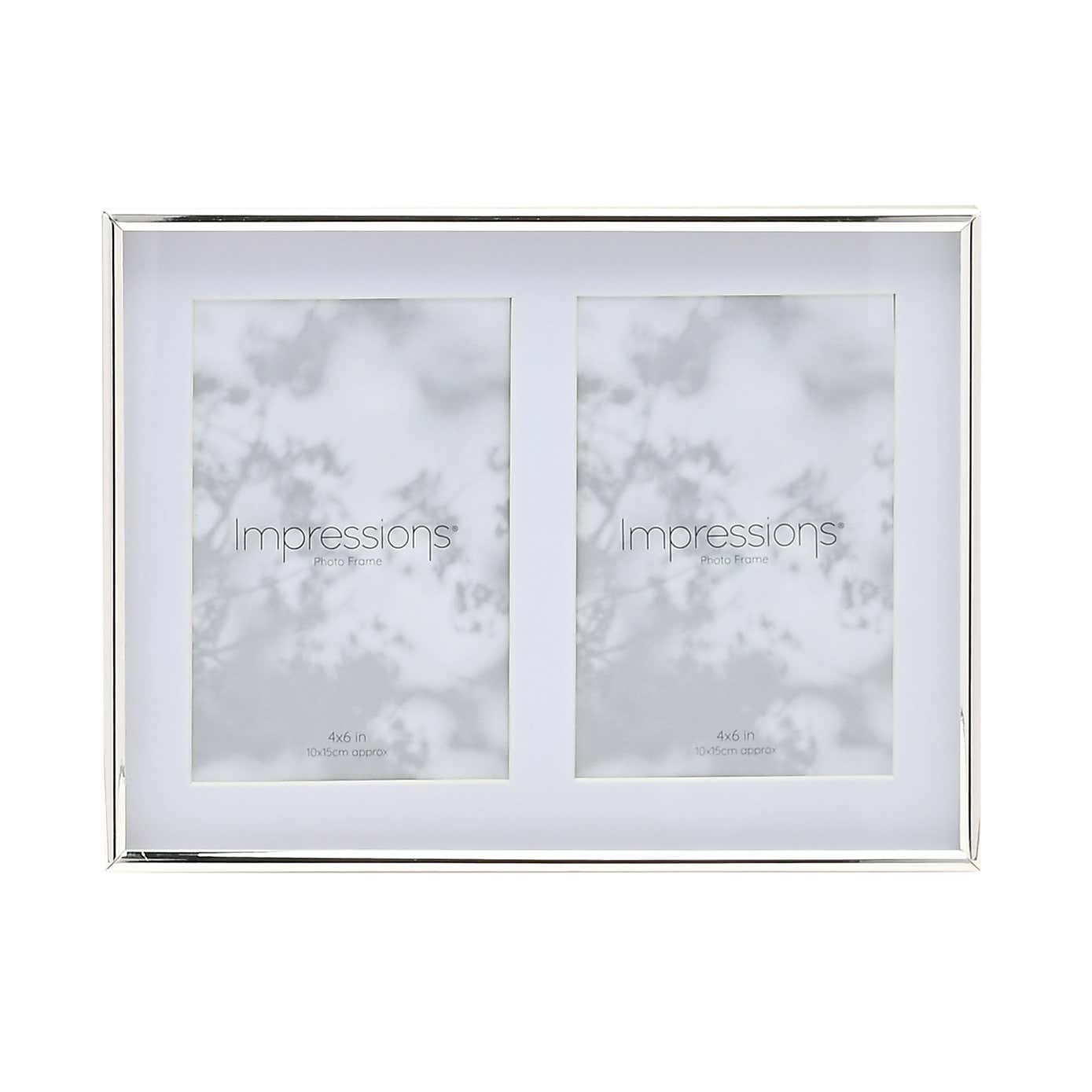 Silver Plated Double Photo Frame