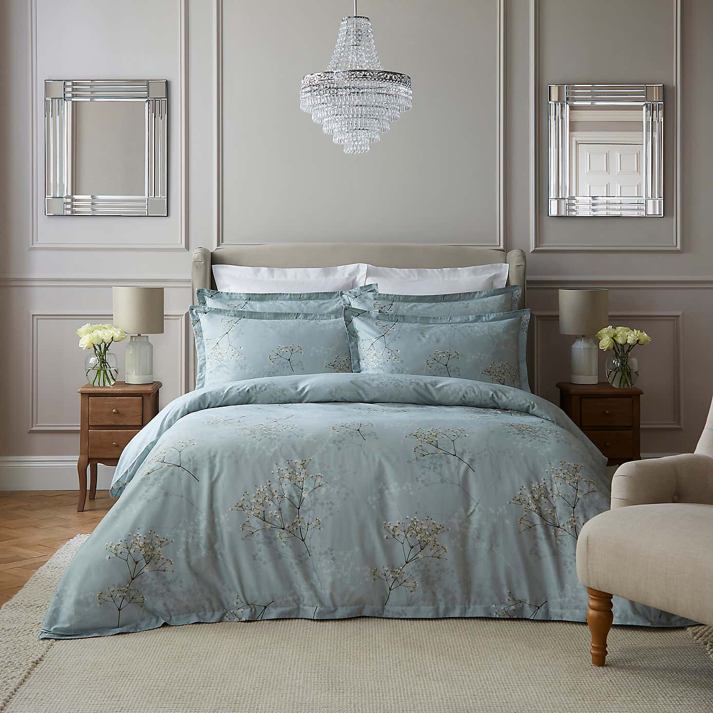 Dorma Gypsophilia 300 Thread Count Standard Pillowcase Pair